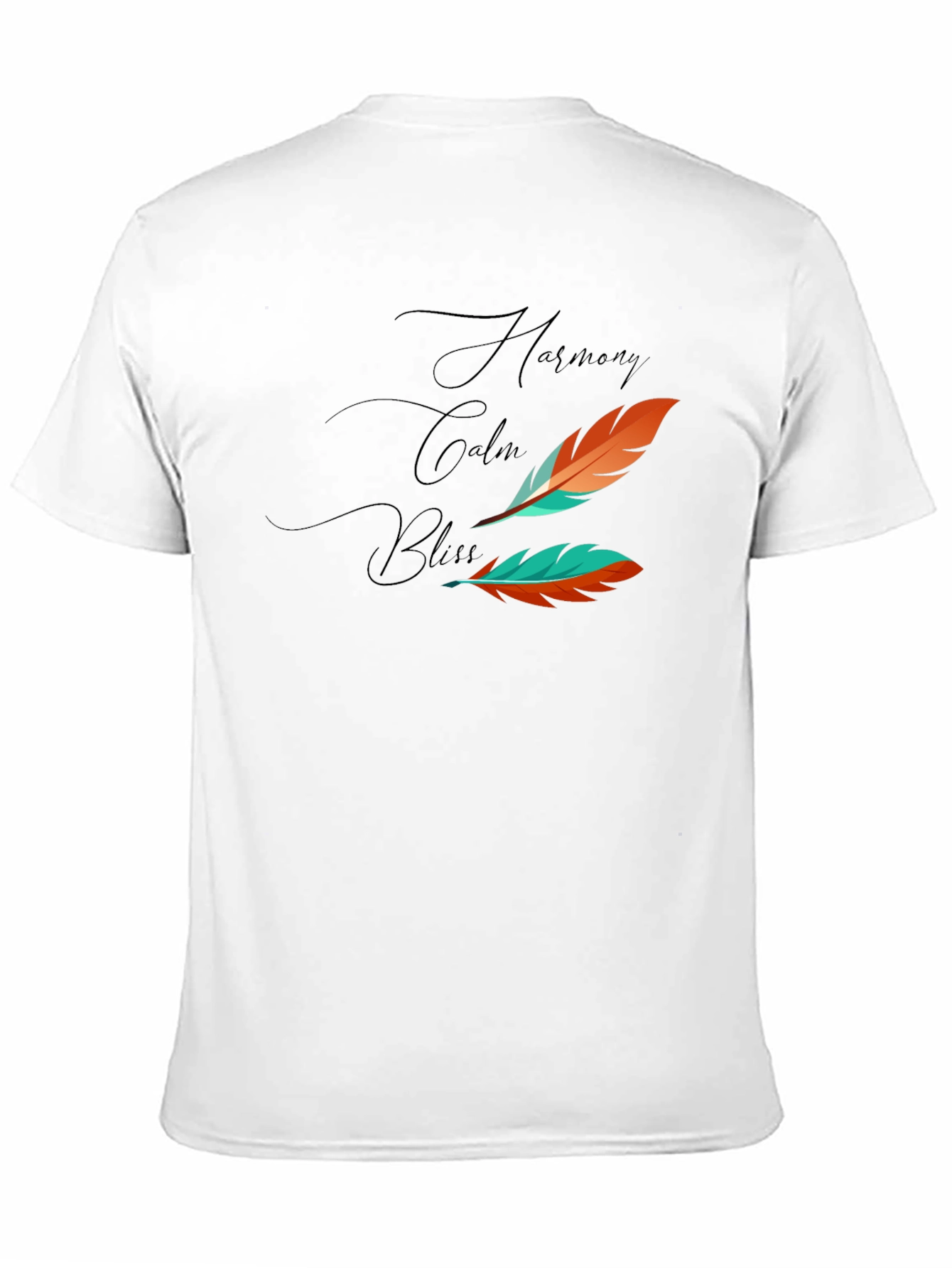 Harmony Feather Graphic Black Tee