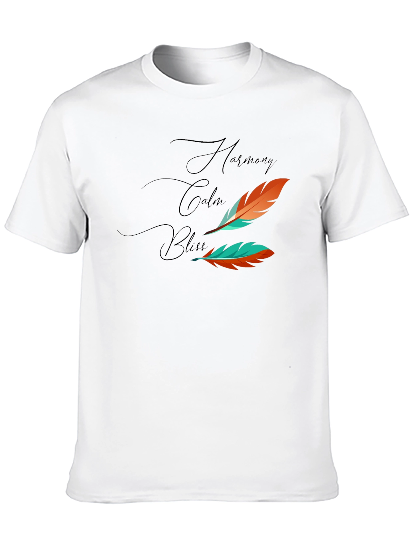 Harmony Feather Graphic Black Tee