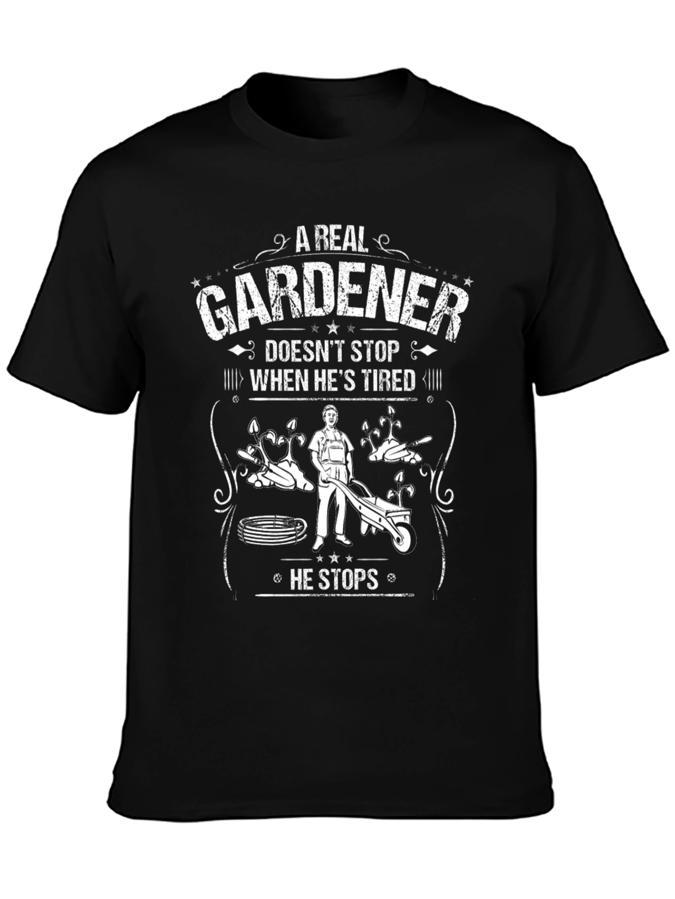 A Real Gardener T-Shirt - Garden Lover Gift