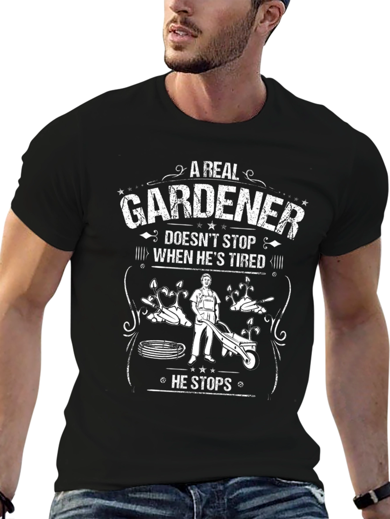 A Real Gardener T-Shirt - Garden Lover Gift