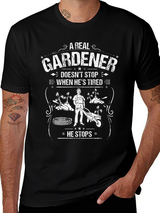 A Real Gardener T-Shirt - Garden Lover Gift