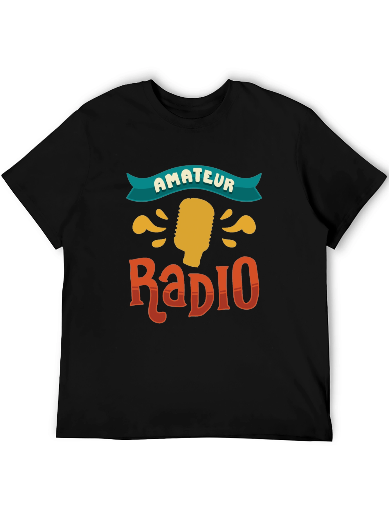 Amateur Radio Graphic Tee - Black Cotton T-Shirt