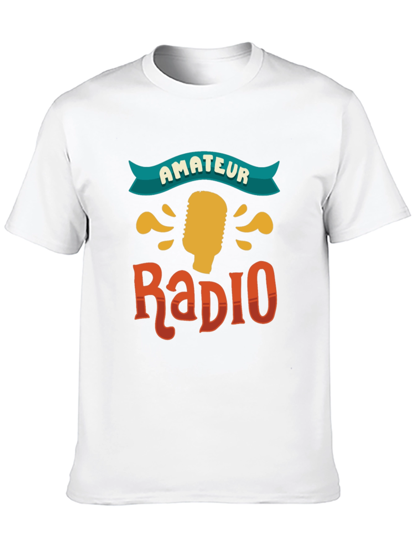 Amateur Radio Graphic Tee - Black Cotton T-Shirt