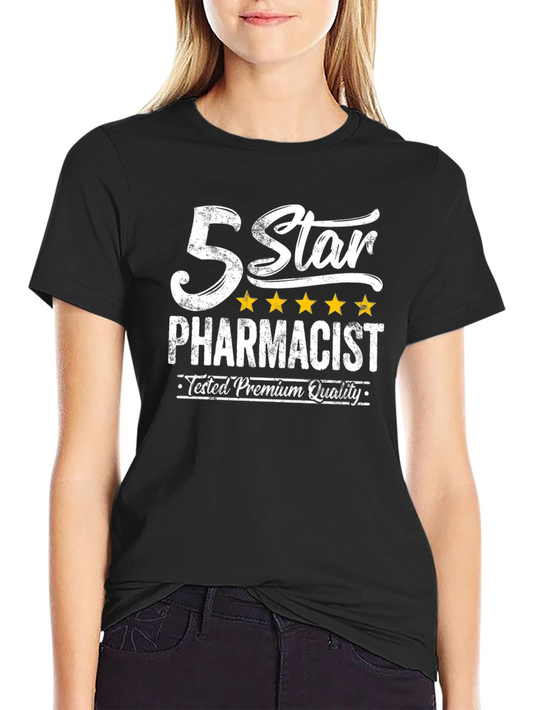 5 Star Pharmacist Black T-Shirt