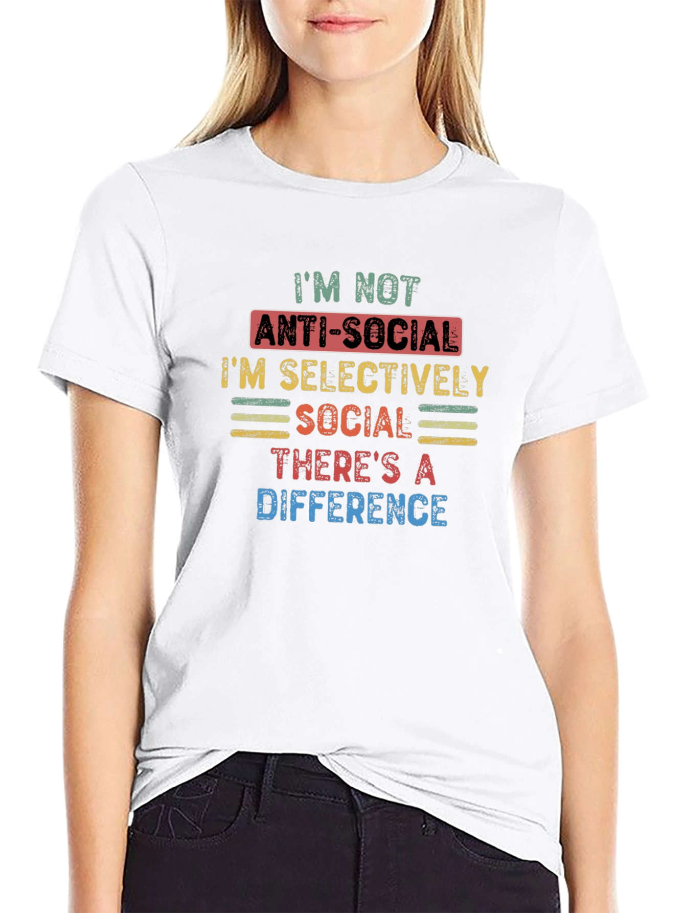 Anti-Social Graphic Tee - Funny Statement Shirt