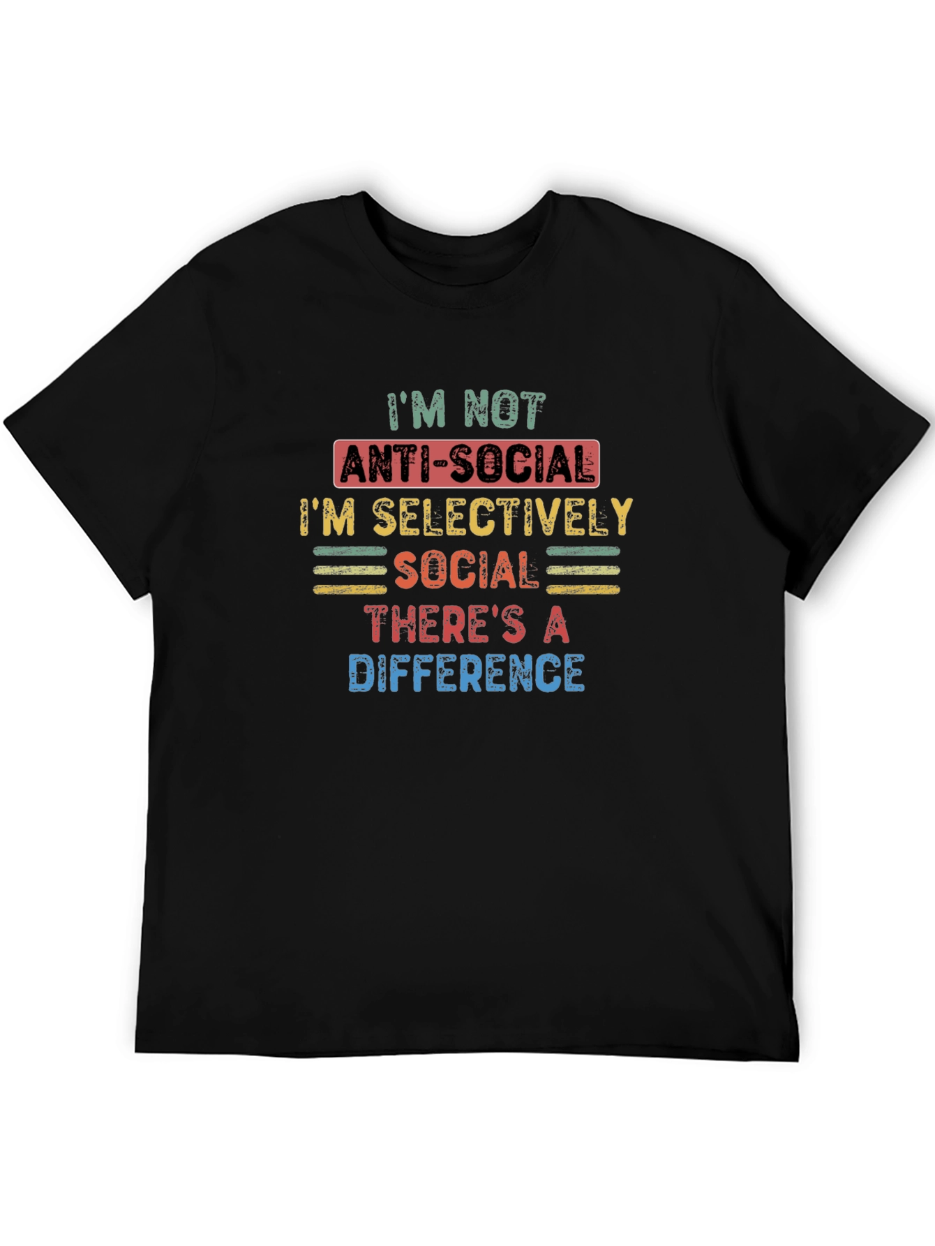 Anti-Social Graphic Tee - Funny Statement Shirt