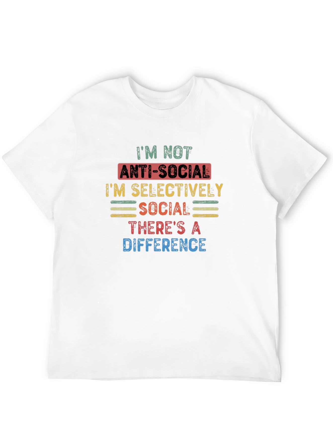 Anti-Social Graphic Tee - Funny Statement Shirt