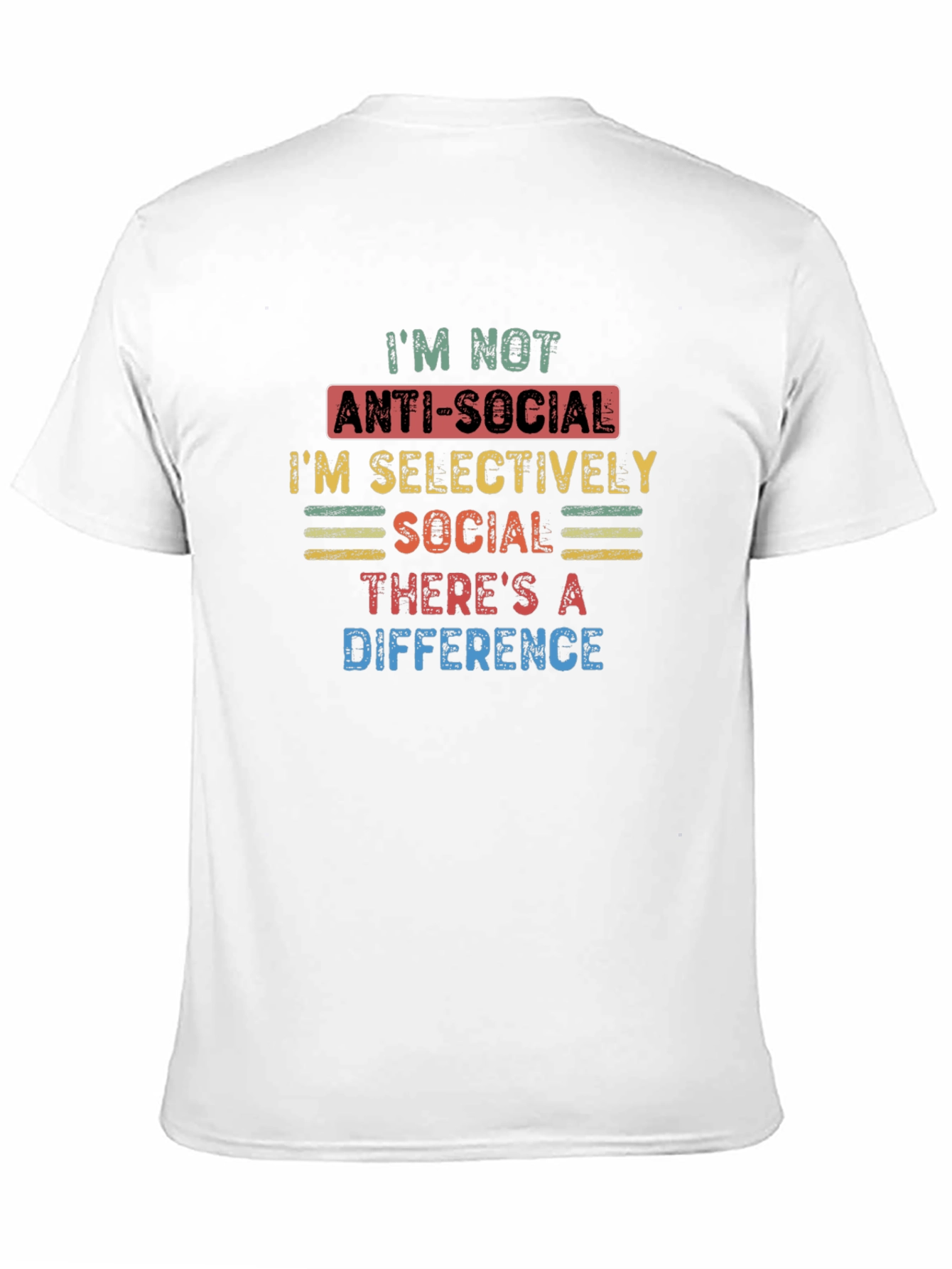 Anti-Social Graphic Tee - Funny Statement Shirt