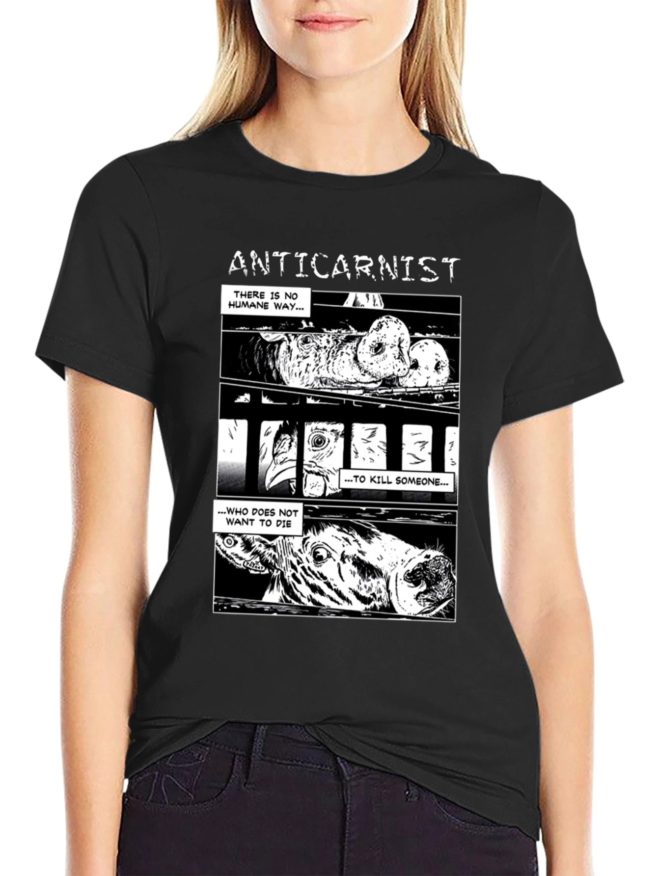 Anticarnist Graphic T-Shirt - Vegan Animal Rights Tee