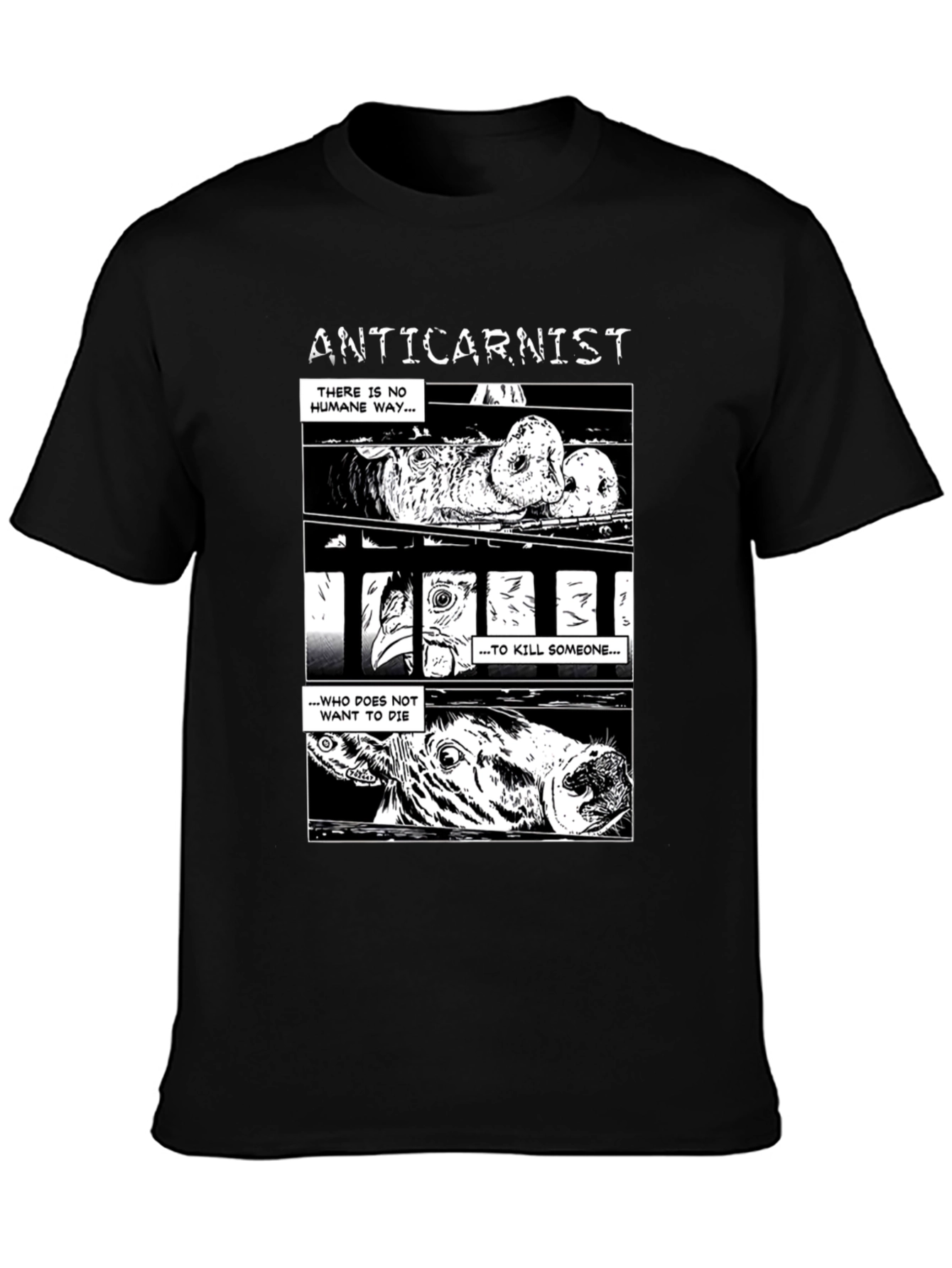 Anticarnist Graphic T-Shirt - Vegan Animal Rights Tee