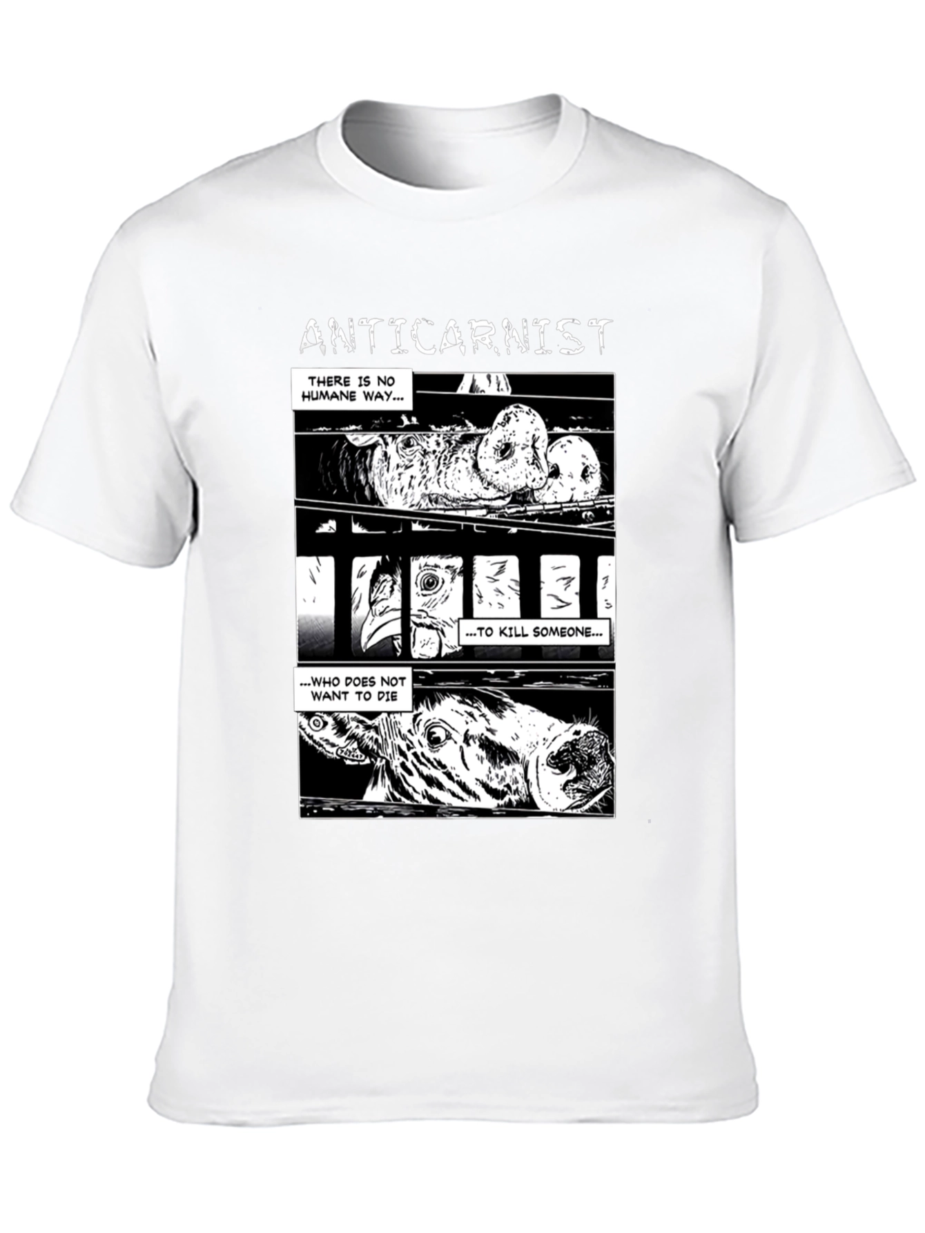 Anticarnist Graphic T-Shirt - Vegan Animal Rights Tee