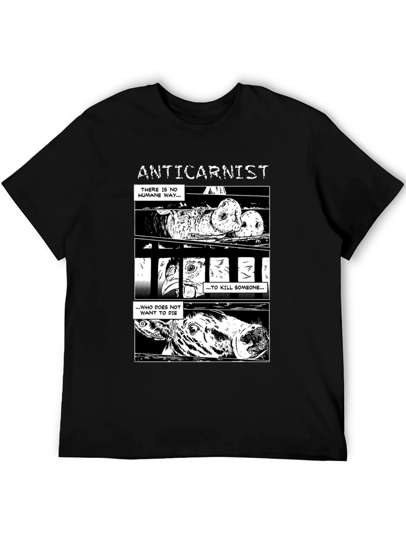 Anticarnist Graphic T-Shirt - Vegan Animal Rights Tee
