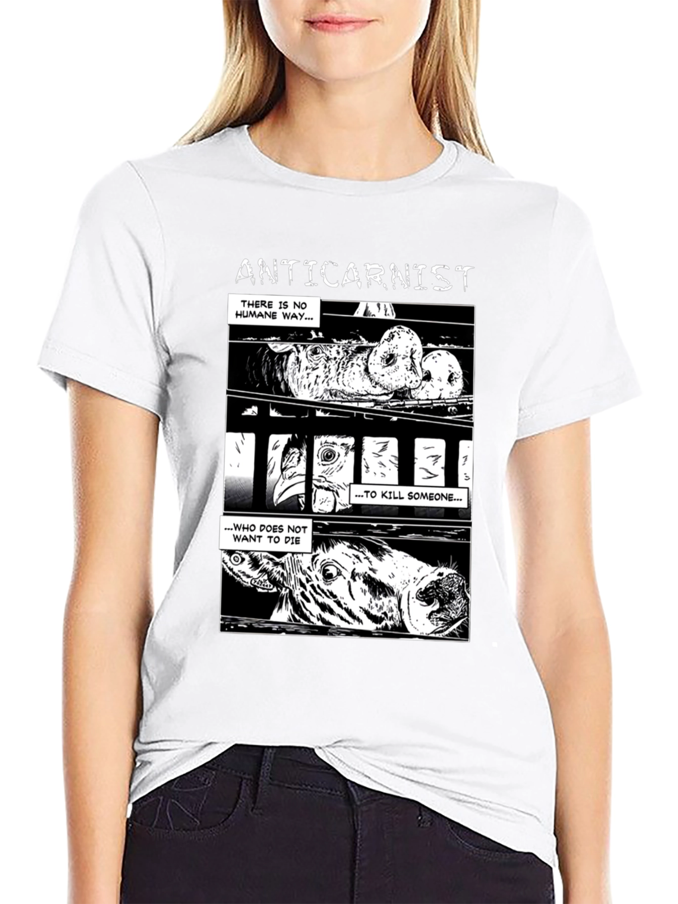 Anticarnist Graphic T-Shirt - Vegan Animal Rights Tee