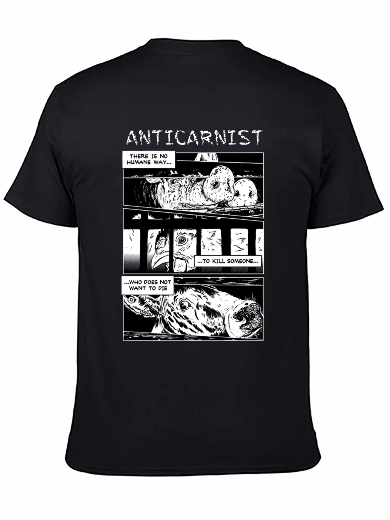 Anticarnist Graphic T-Shirt - Vegan Animal Rights Tee