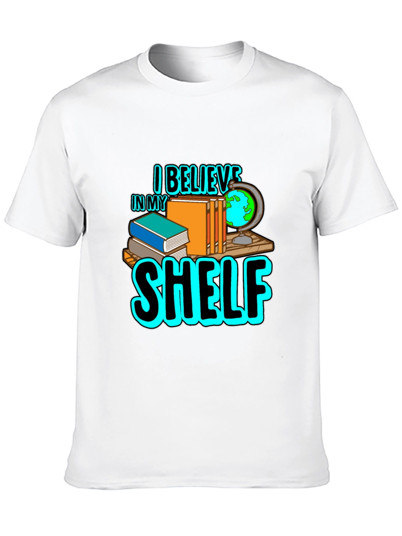 I Believe in My Shelf Black T-Shirt