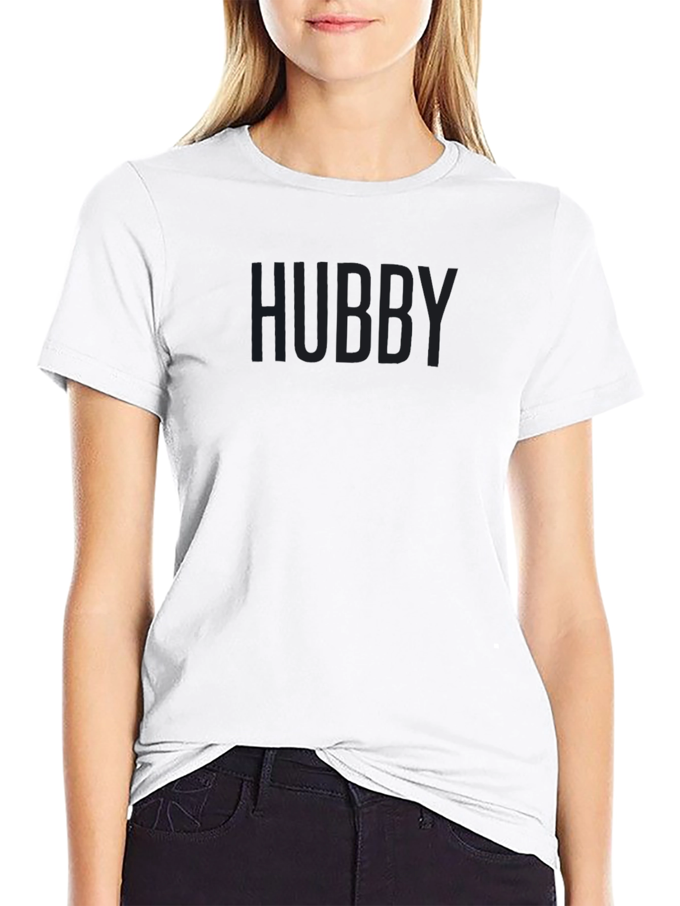 Hubby Black Graphic T-Shirt Casual Wear