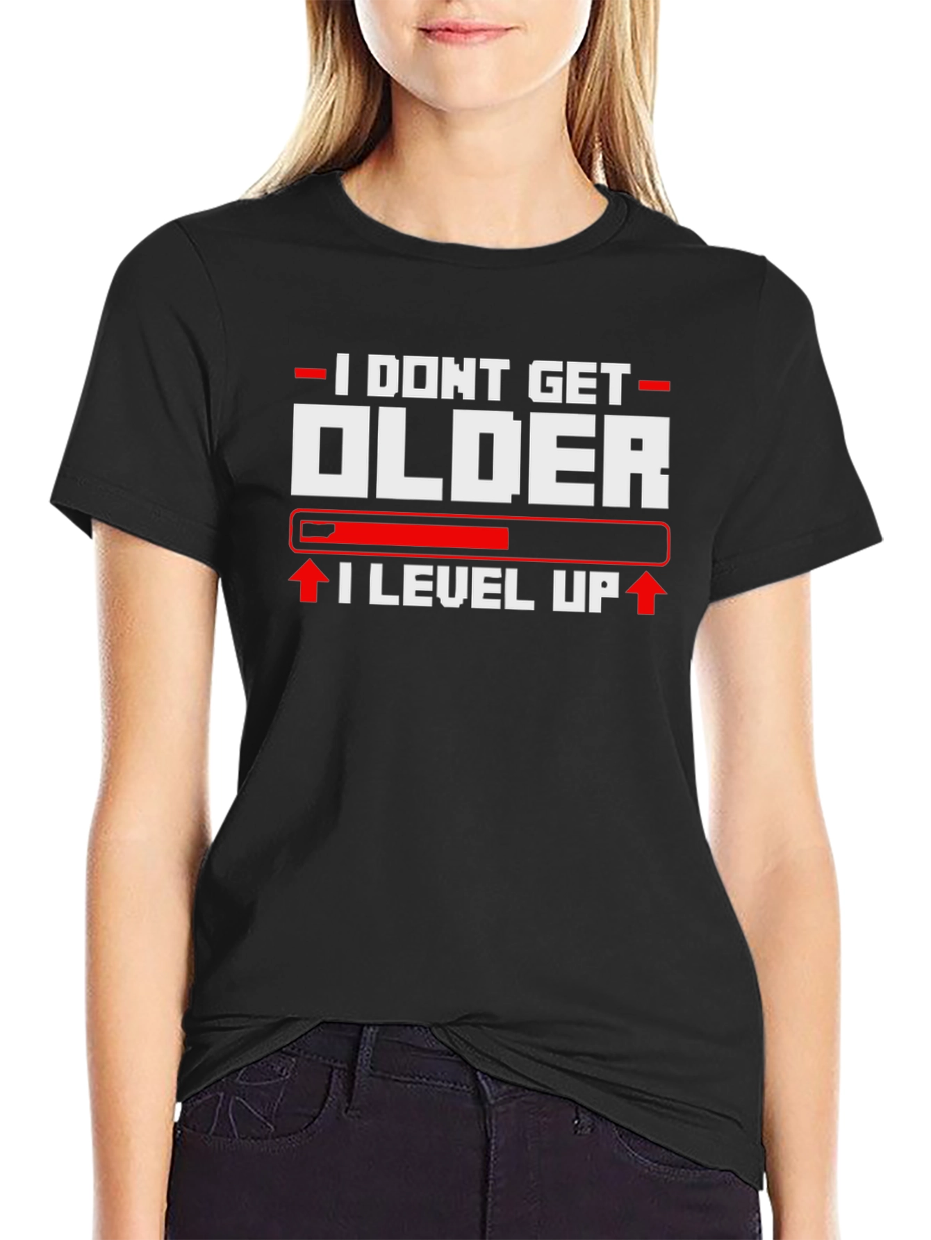 I Dont Get Older I Level Up Black T-Shirt