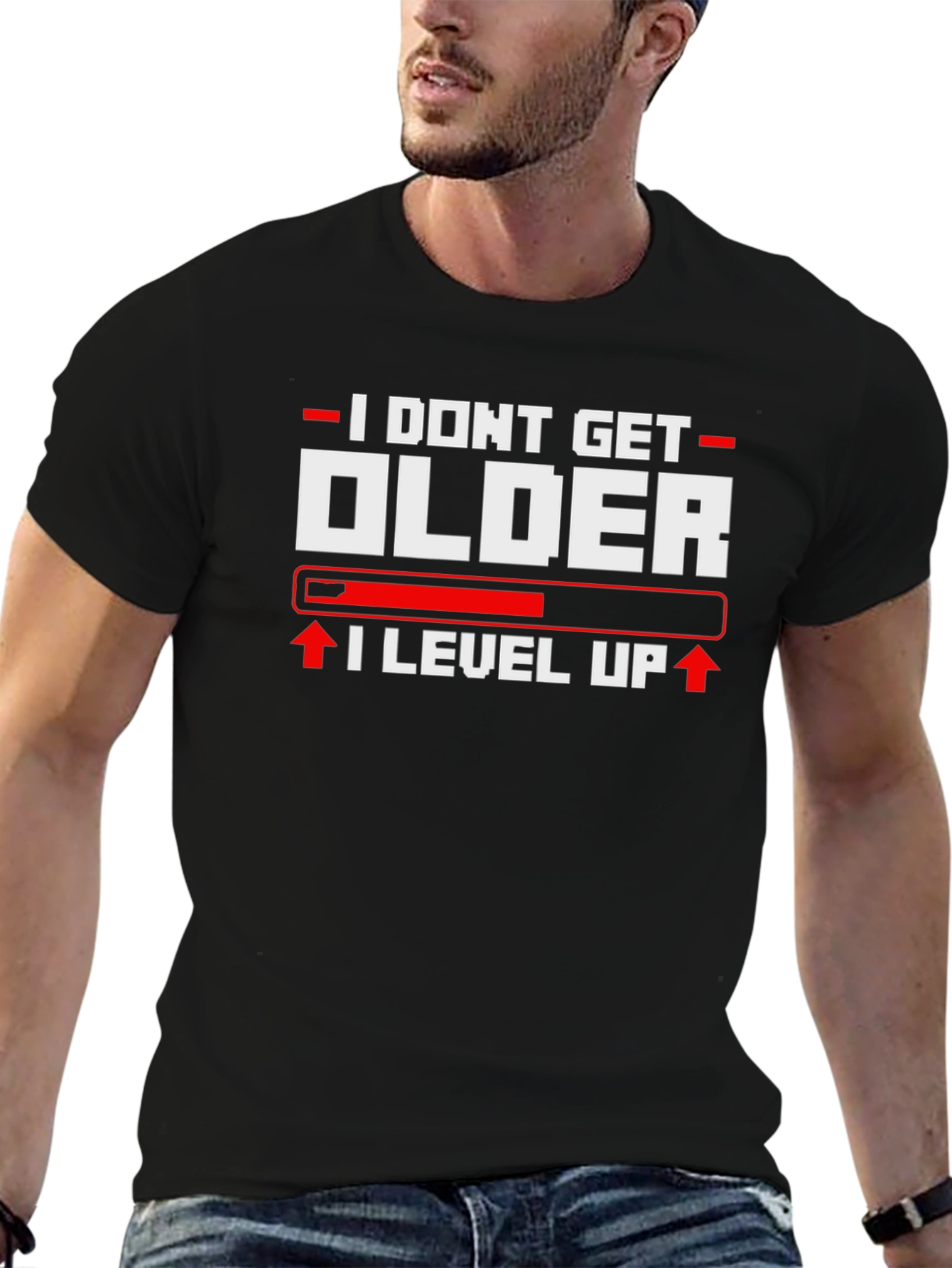 I Dont Get Older I Level Up Black T-Shirt