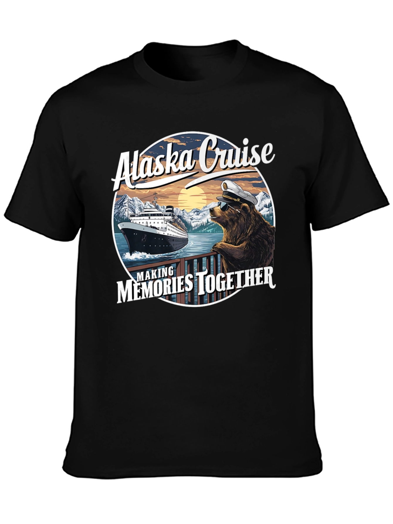 Alaska Cruise Bear Captain T-Shirt
