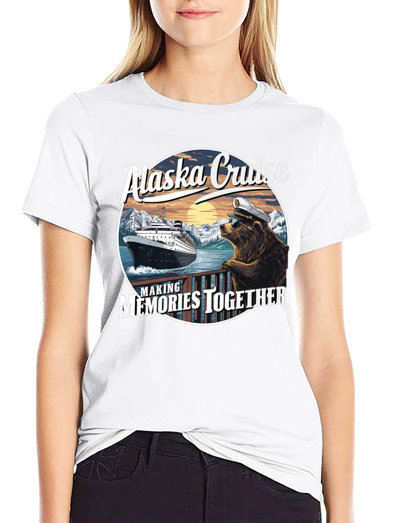 Alaska Cruise Bear Captain T-Shirt