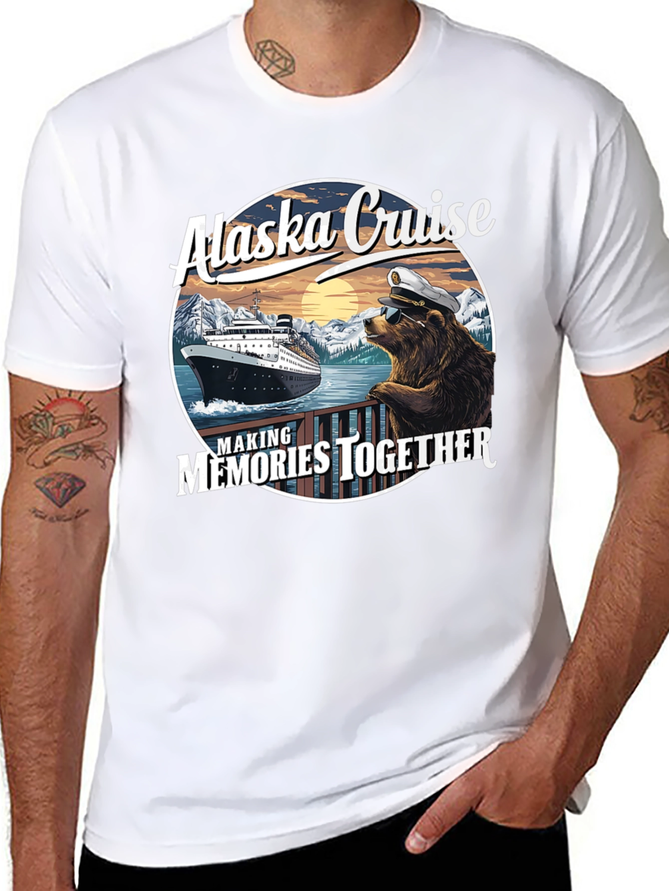 Alaska Cruise Bear Captain T-Shirt