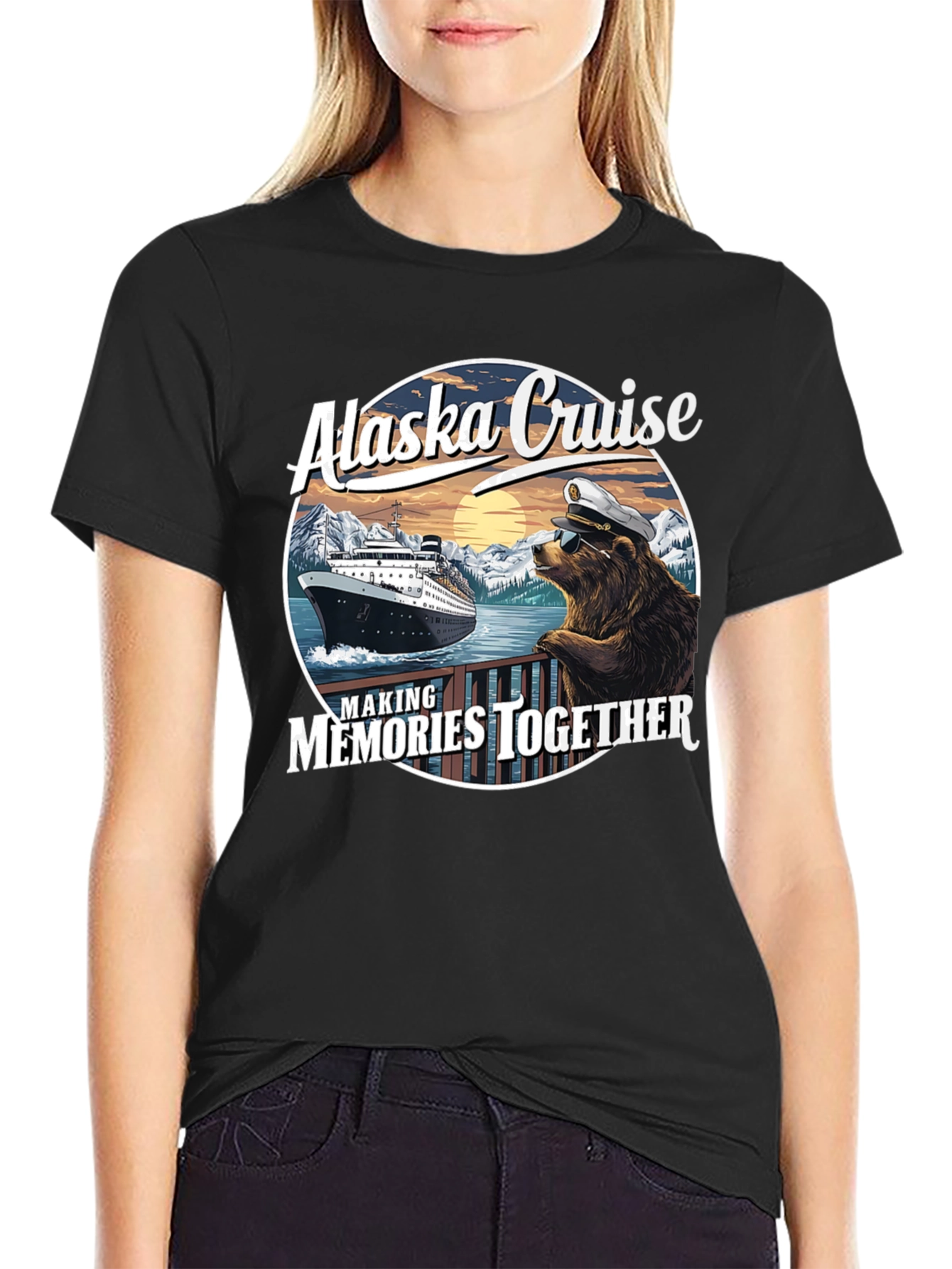Alaska Cruise Bear Captain T-Shirt