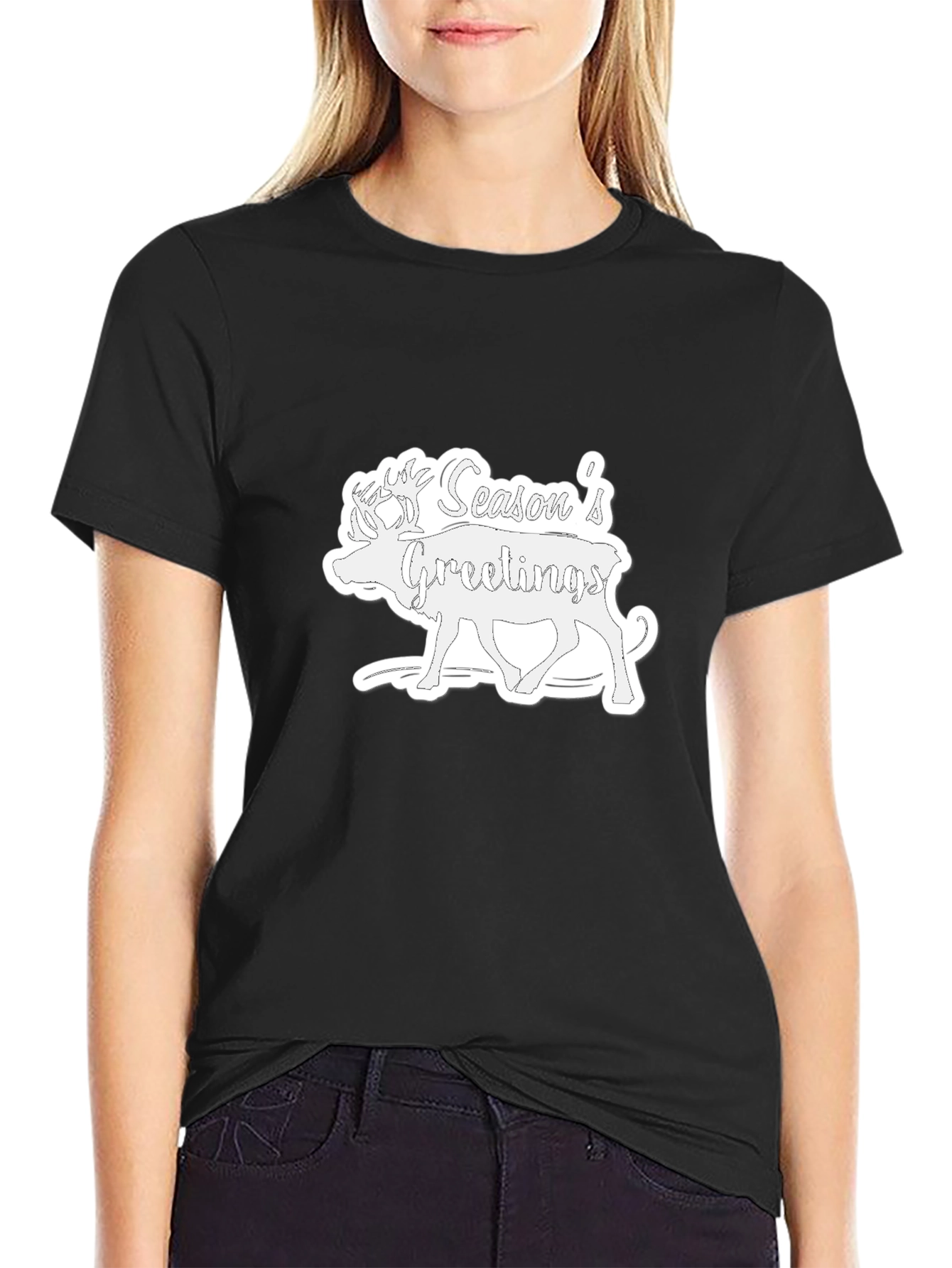 Holiday Seasons Greetings Reindeer T-Shirt