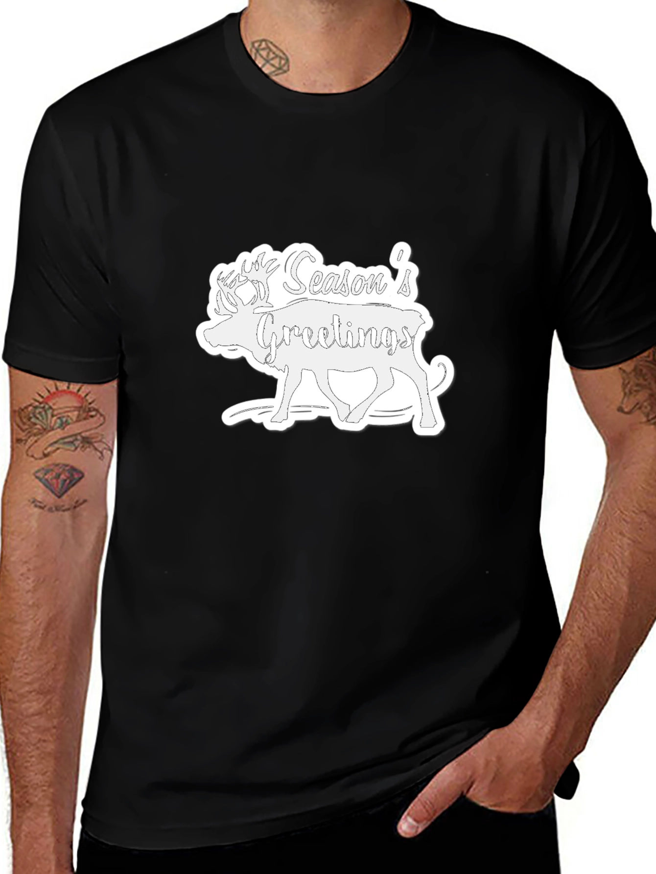 Holiday Seasons Greetings Reindeer T-Shirt