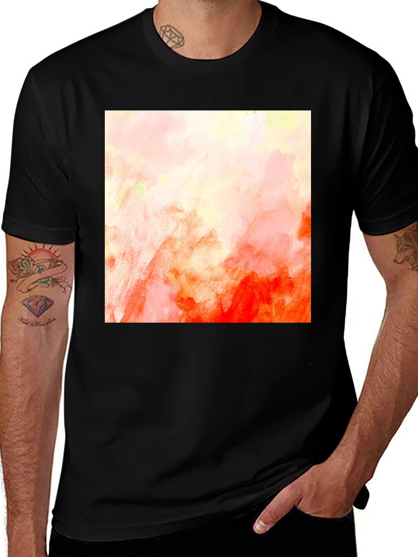 Abstract Art Black T-Shirt