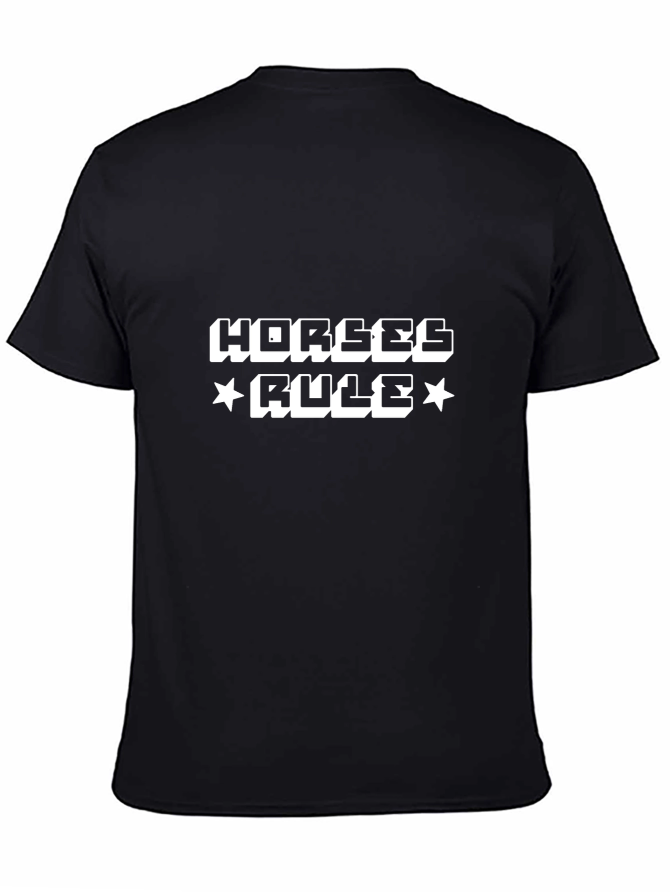 Horses Rule Black T-Shirt