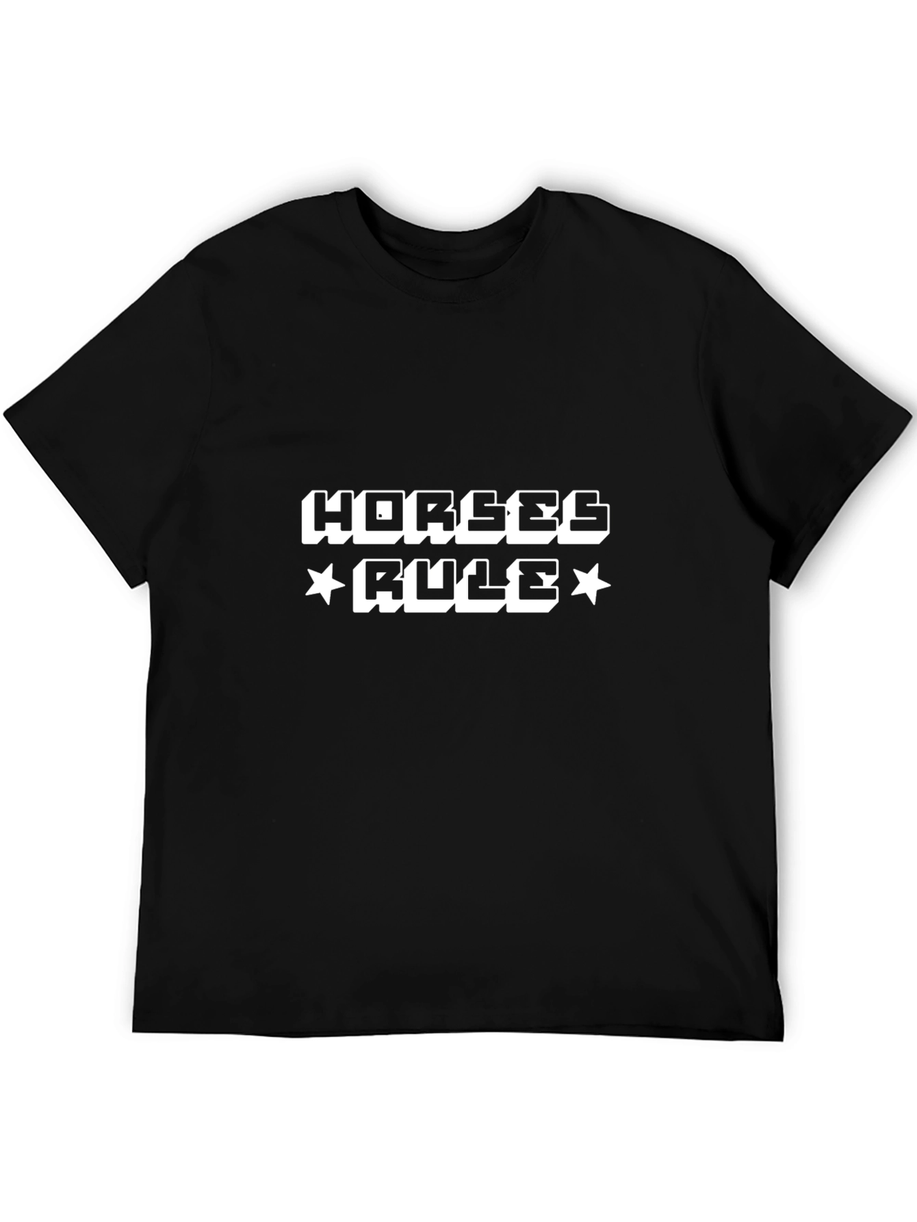 Horses Rule Black T-Shirt