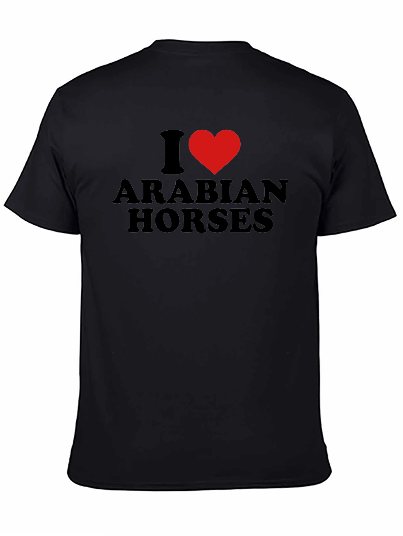 I Heart Arabian Horses Black T-Shirt