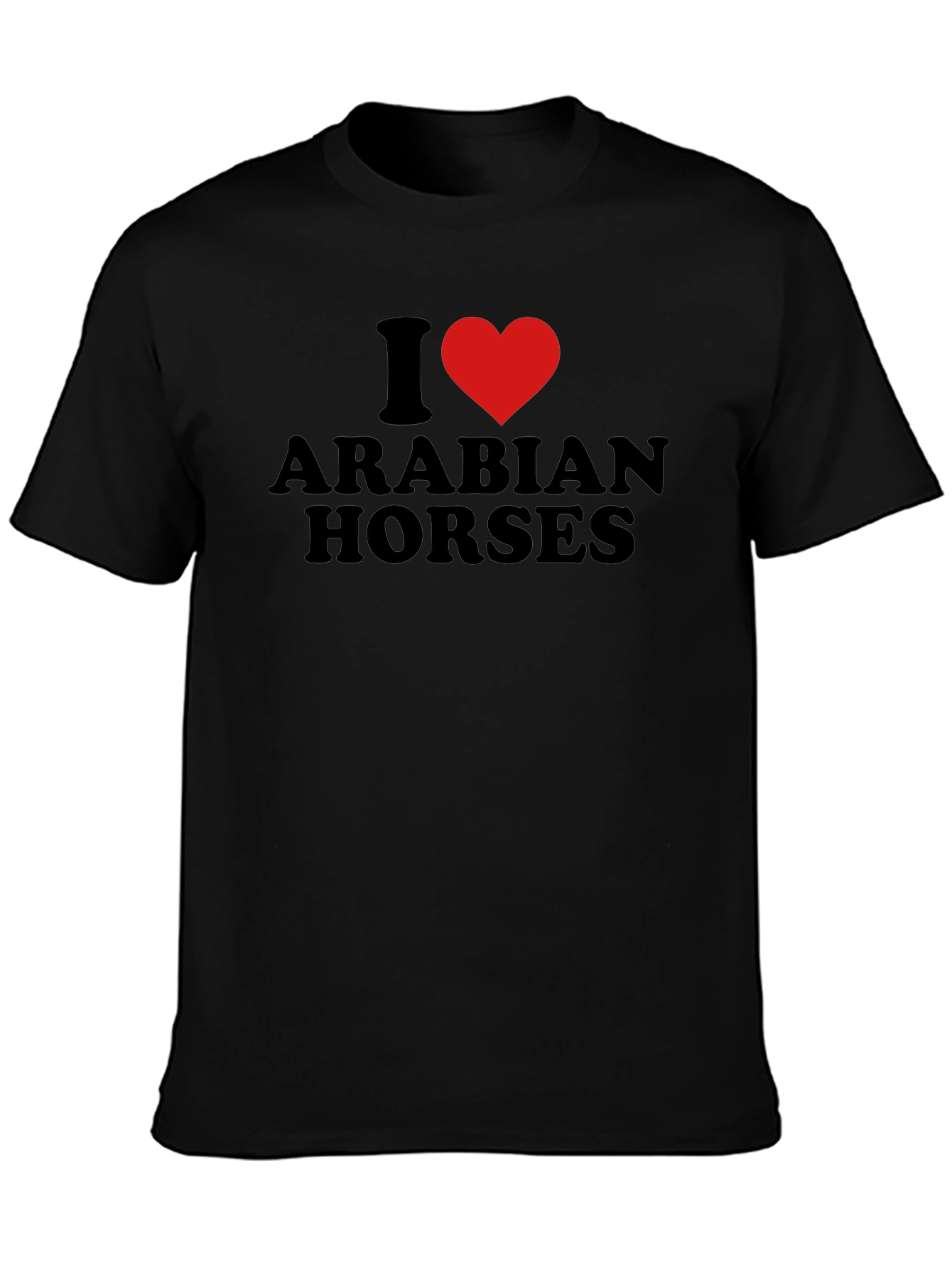 I Heart Arabian Horses Black T-Shirt