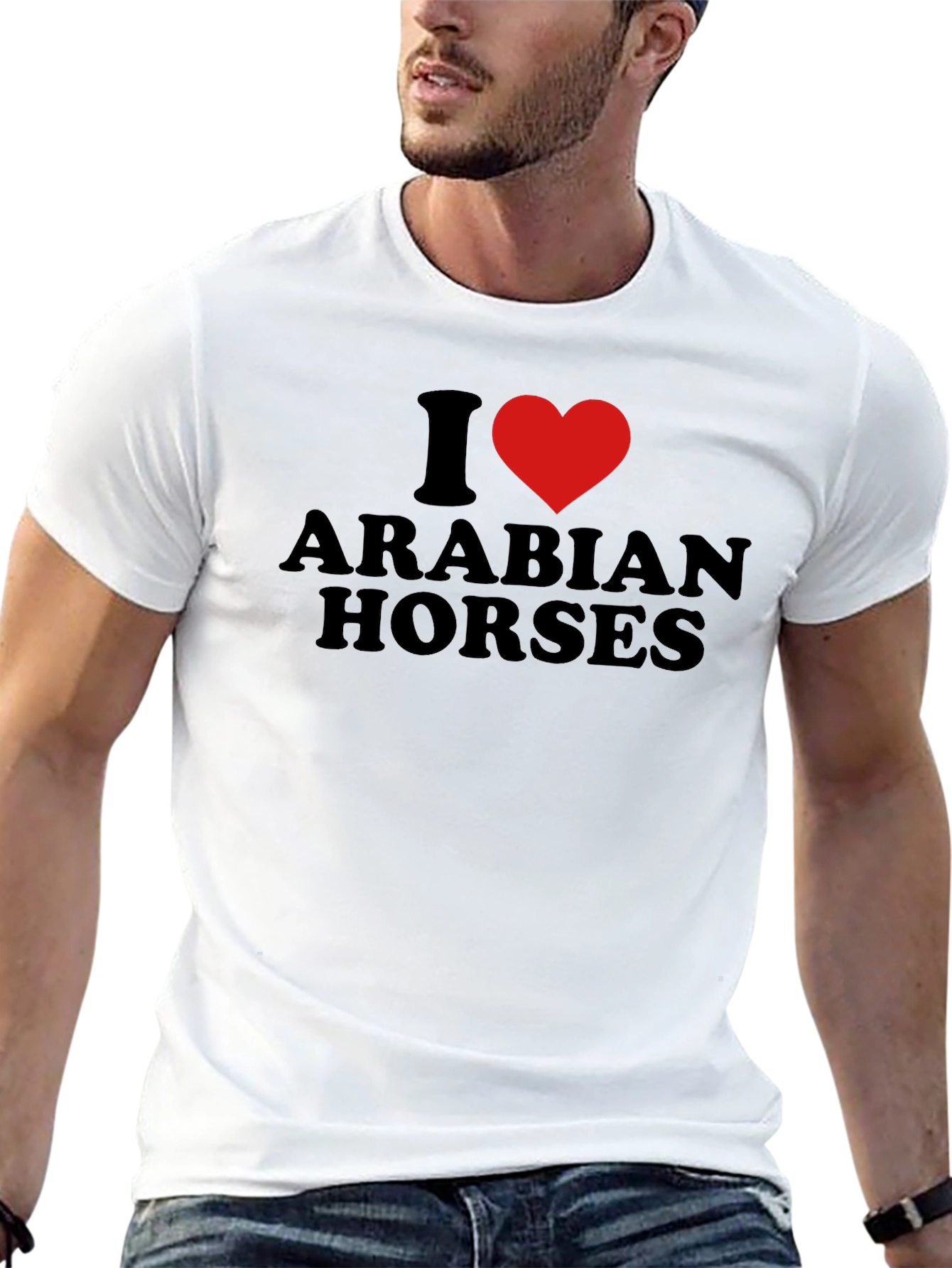 I Heart Arabian Horses Black T-Shirt