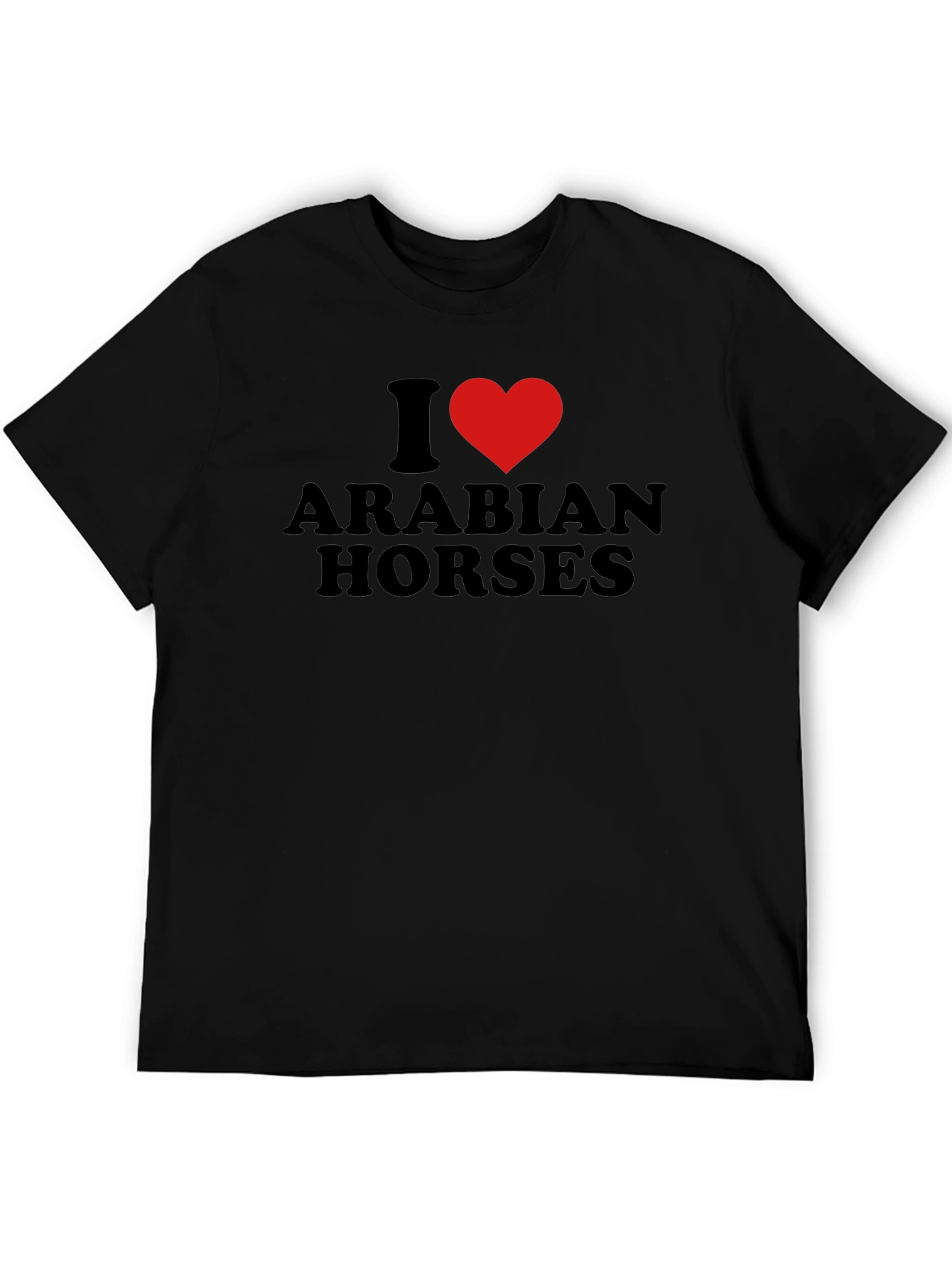 I Heart Arabian Horses Black T-Shirt