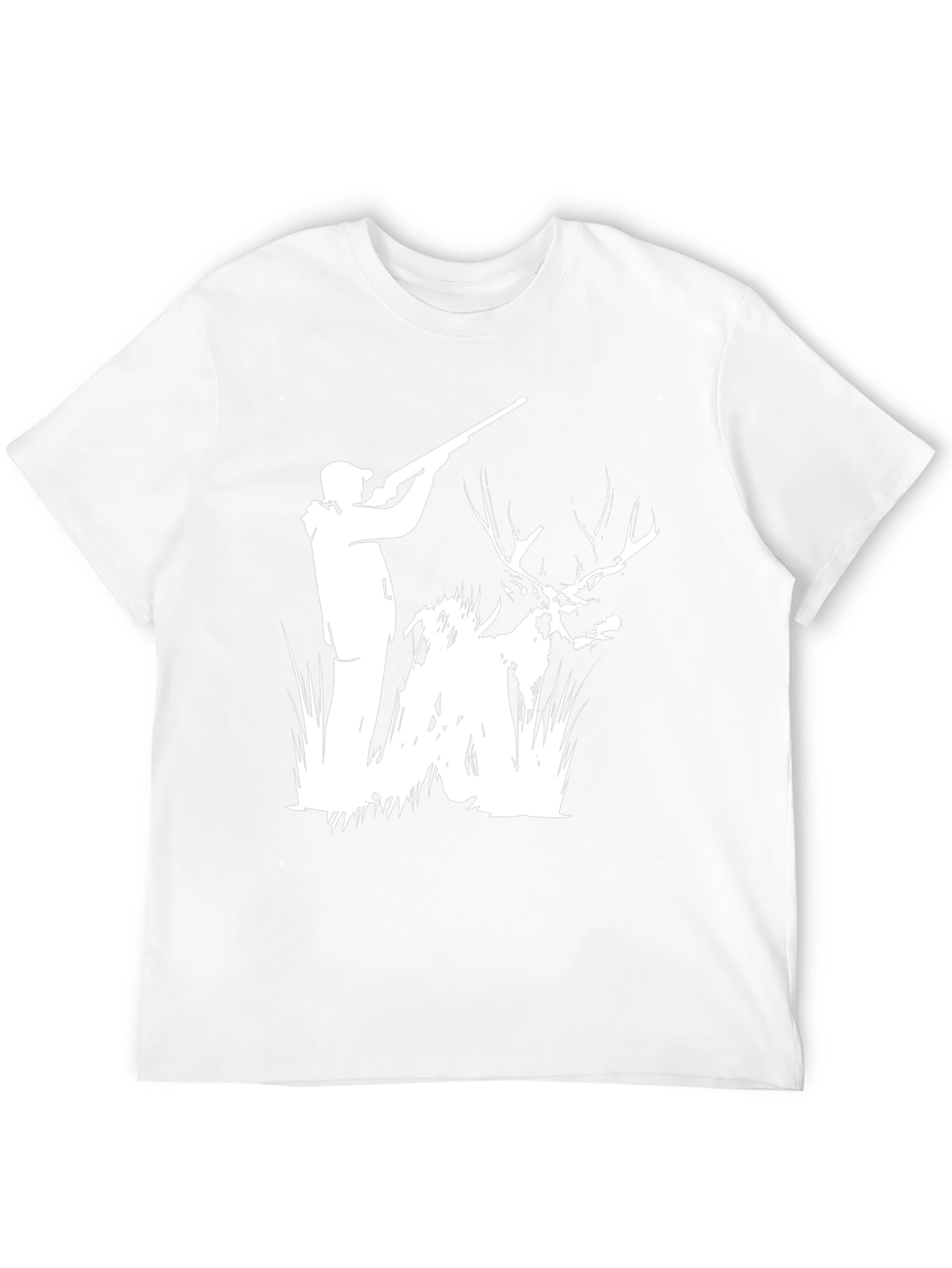 Hunting Scene Graphic Tee - Black Cotton Blend