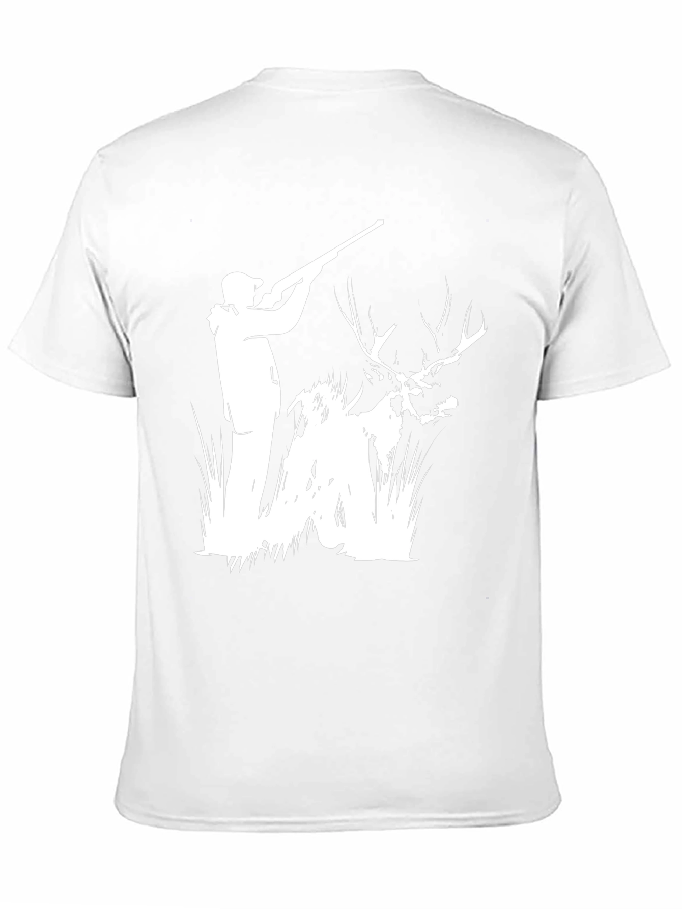 Hunting Scene Graphic Tee - Black Cotton Blend
