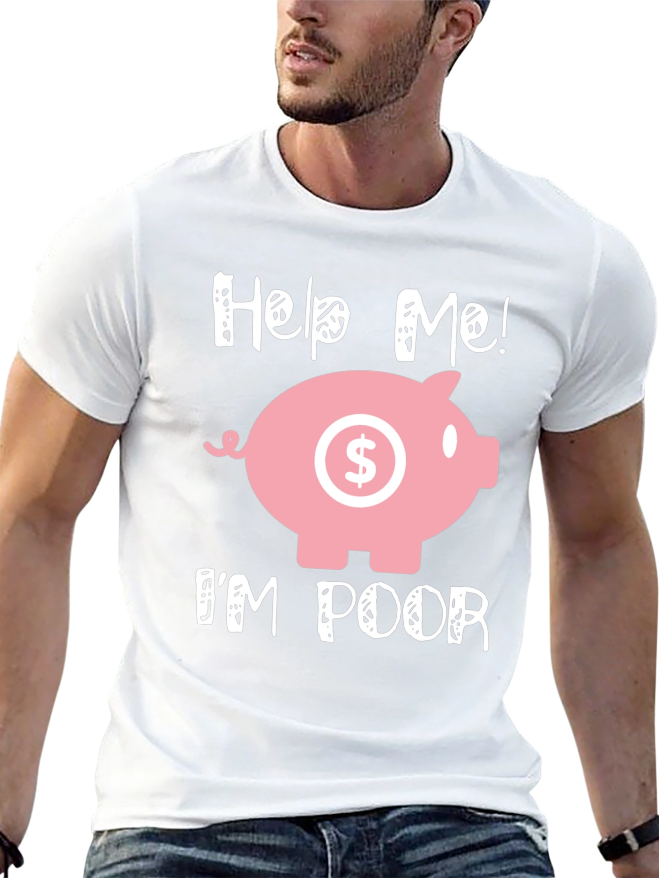Help Me! Im Poor Piggy Bank Graphic Tee