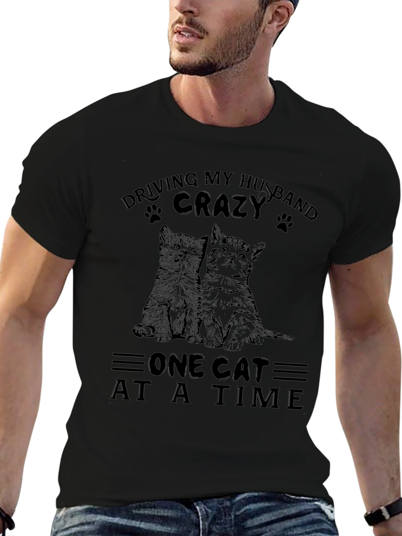 Husband Crazy Cat T-Shirt