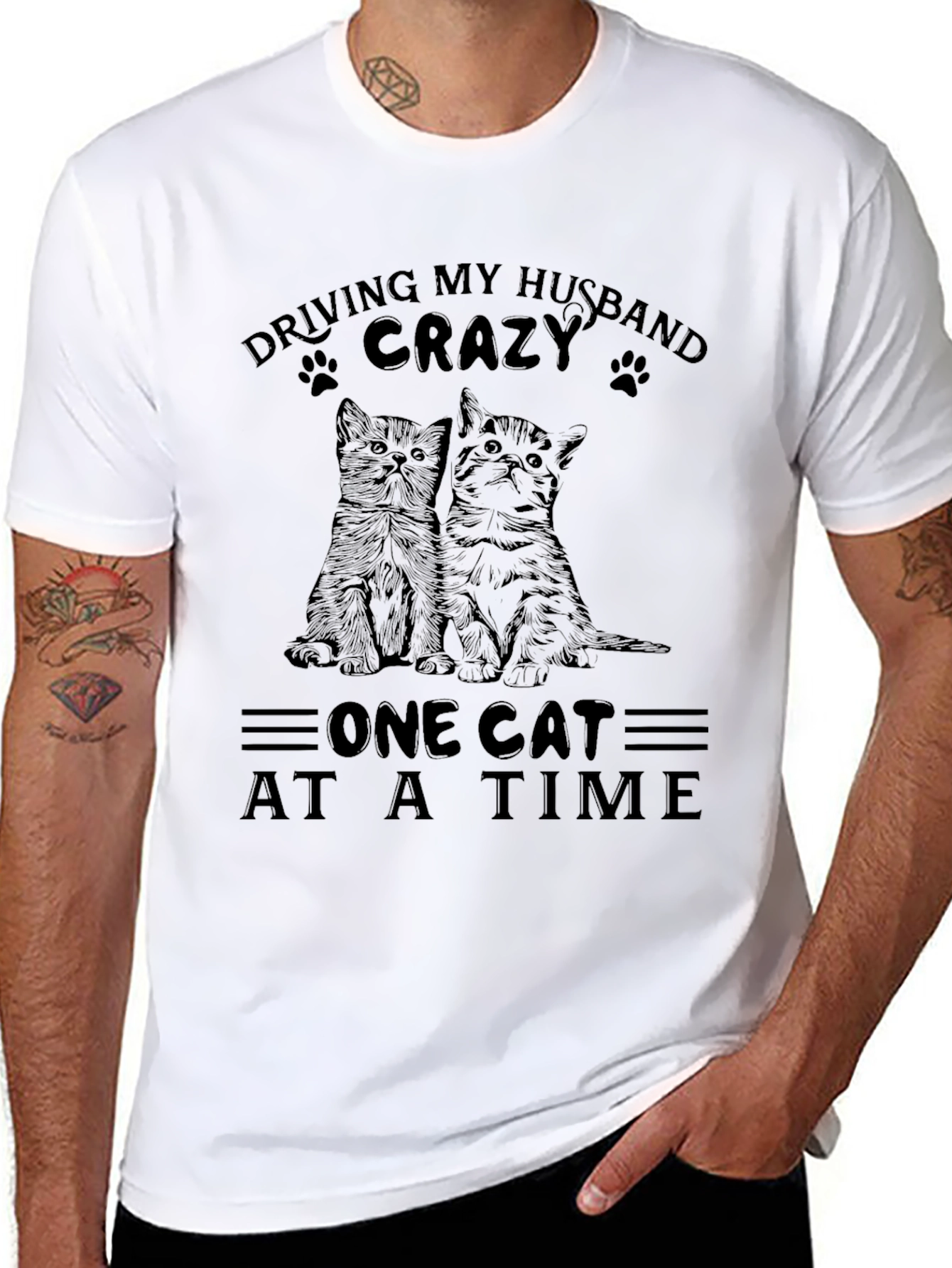 Husband Crazy Cat T-Shirt