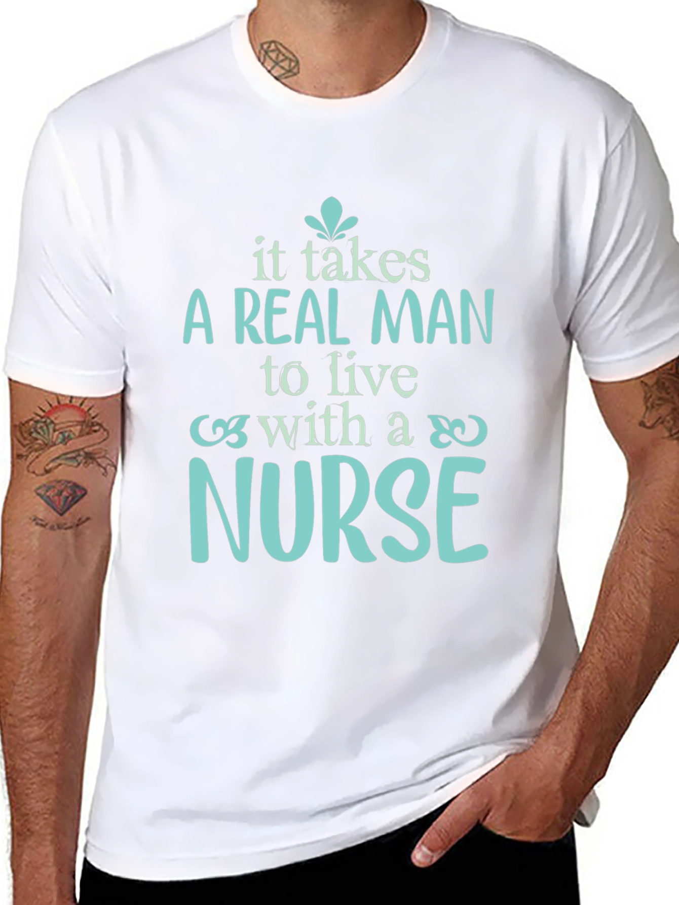 A Real Man Nurse T-Shirt - Soft Cotton Tee