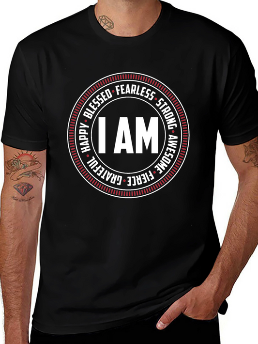 I AM Circle Graphic Tee - Fearless Strong Awesome