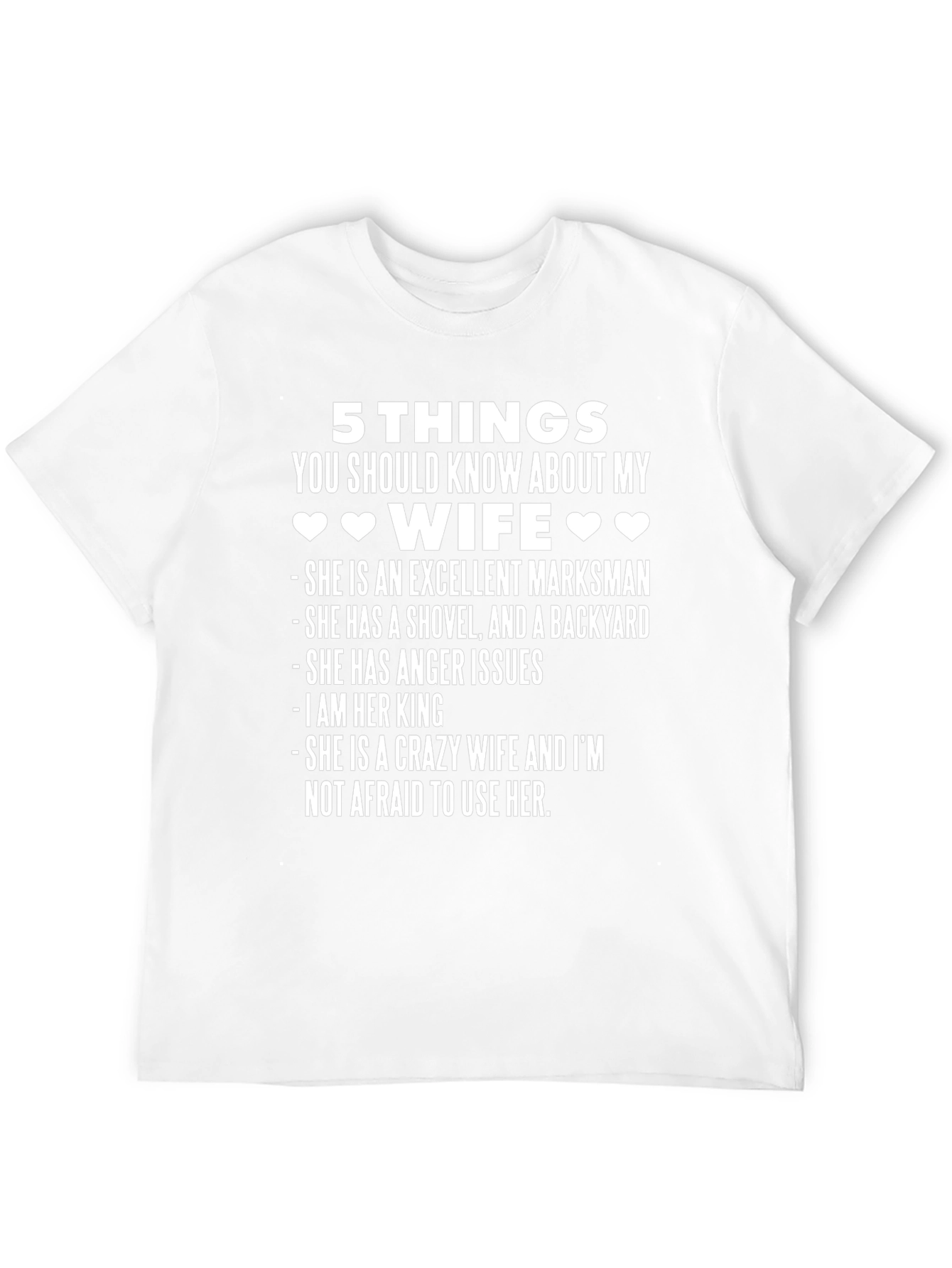 5 Things Wife T-Shirt - Husband Gift