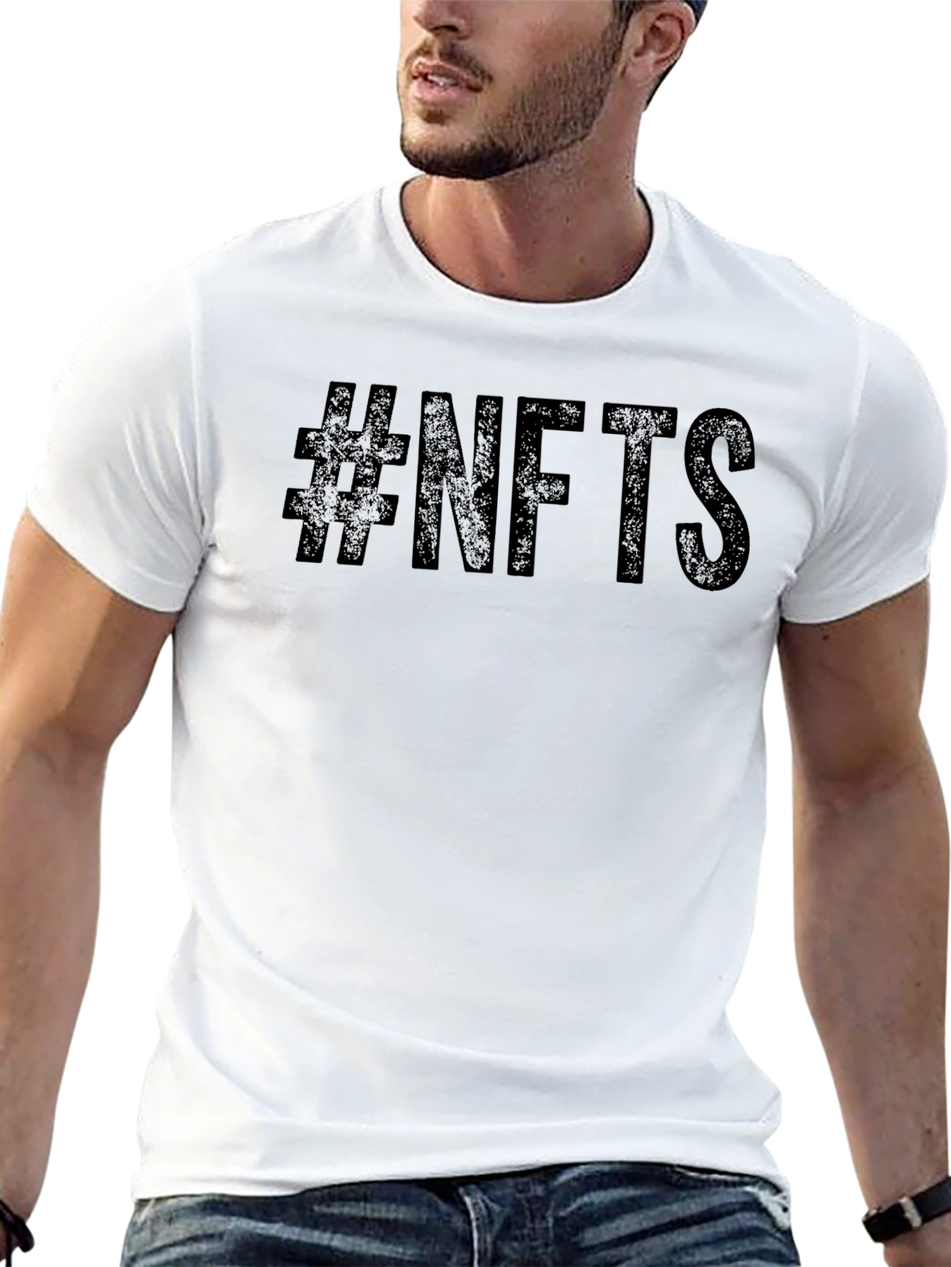 #NFTs Black Crew Neck T-Shirt