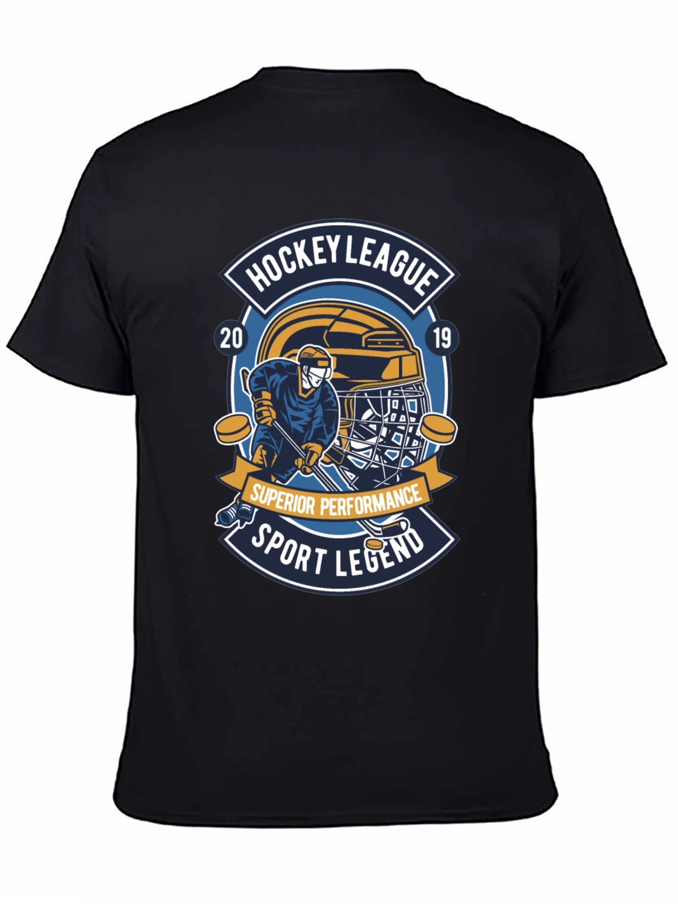 Hockey League 2019 Sport Legend Black T-Shirt