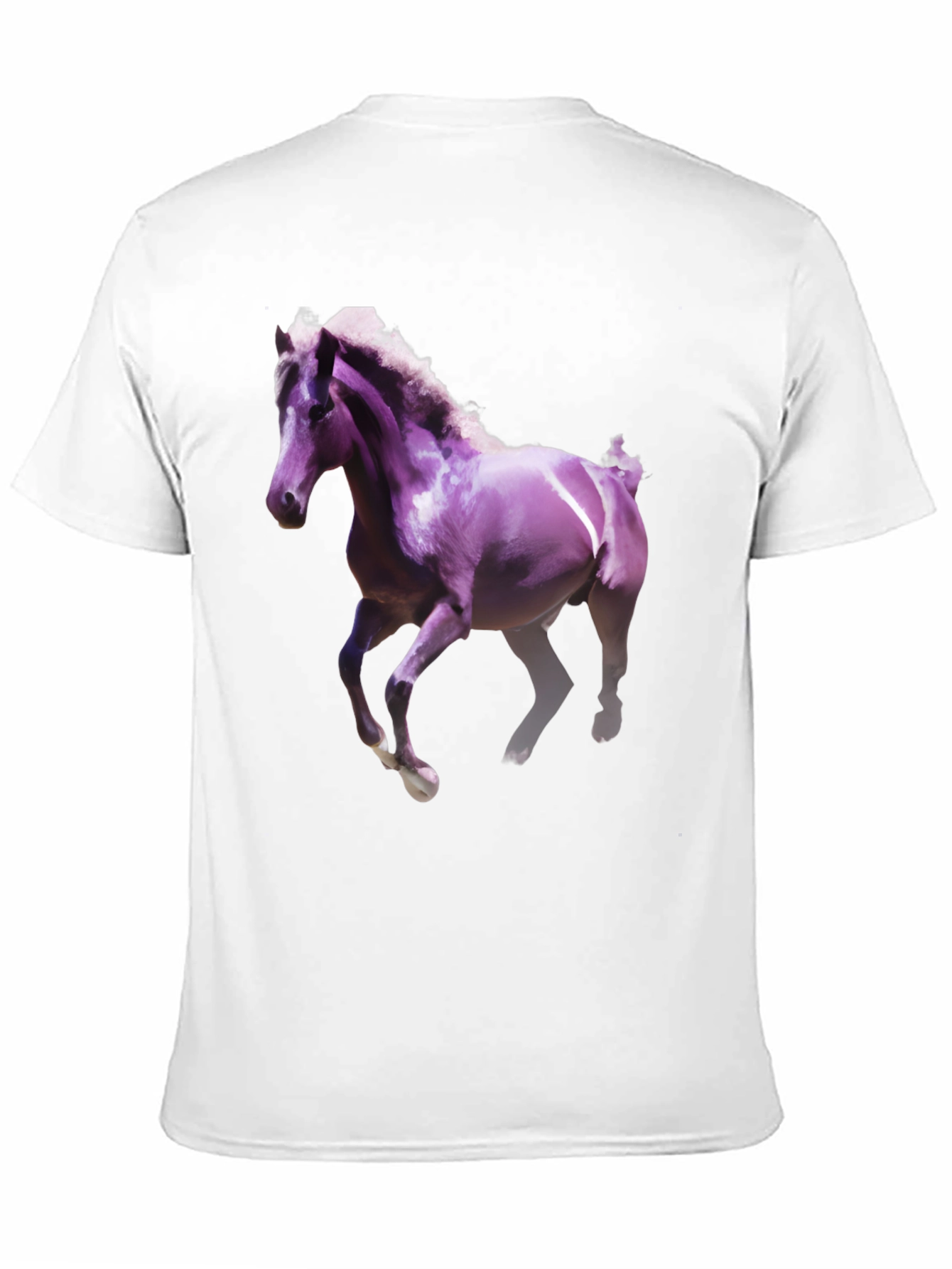 Horse Graphic Tee - Black Cotton Blend Shirt