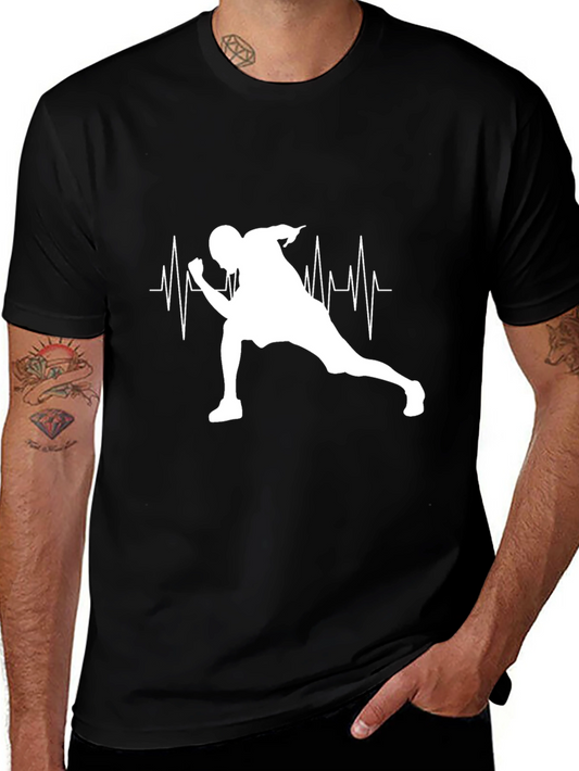 Heartbeat Runner Black T-Shirt