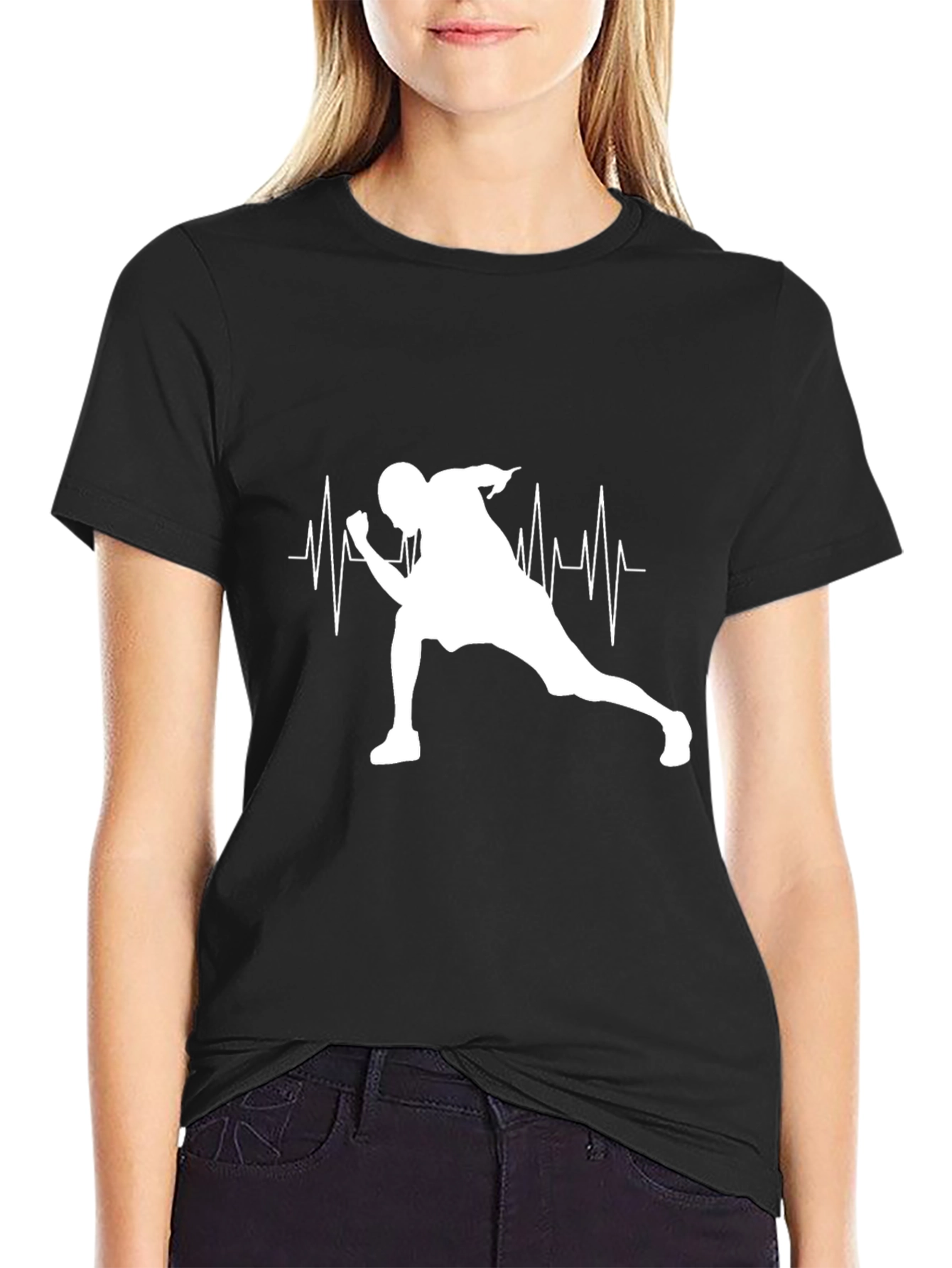 Heartbeat Runner Black T-Shirt