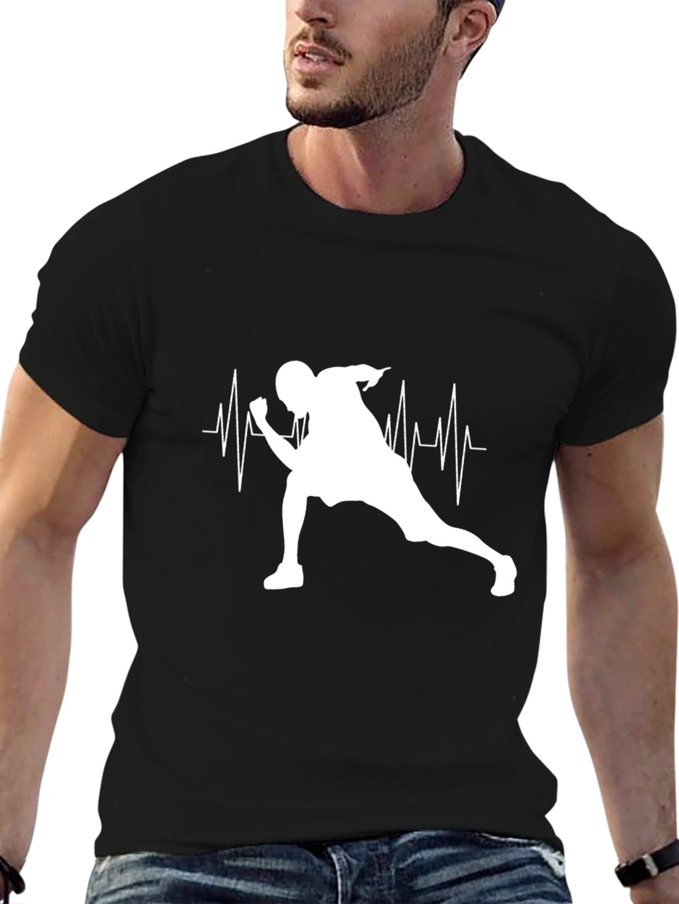 Heartbeat Runner Black T-Shirt