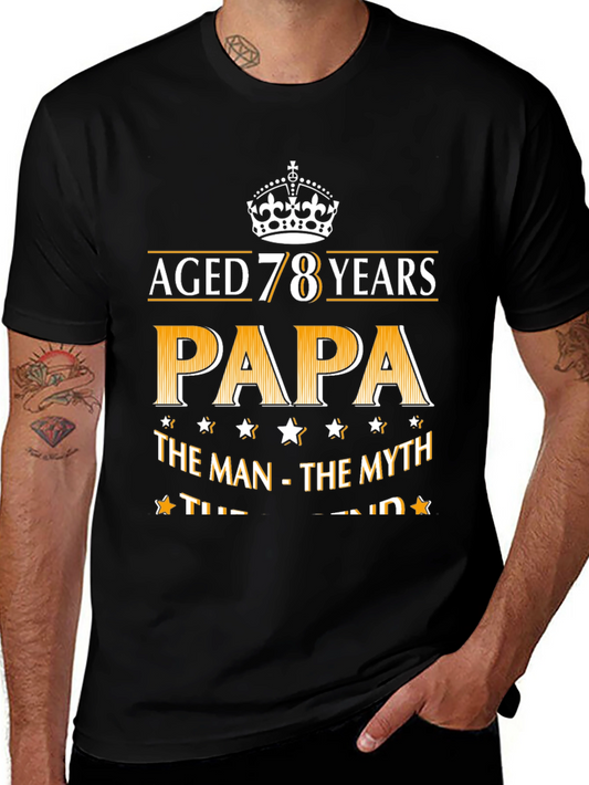 Aged 78 Years Papa Graphic Tee